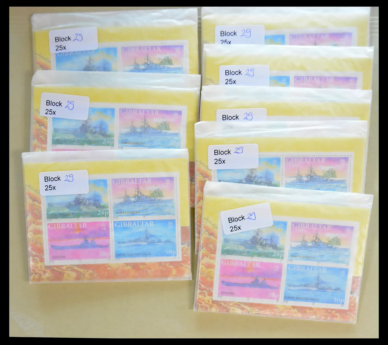 38192 0012 - Stamp collection 38192 Gibraltar souvenir sheets 1993-2000.