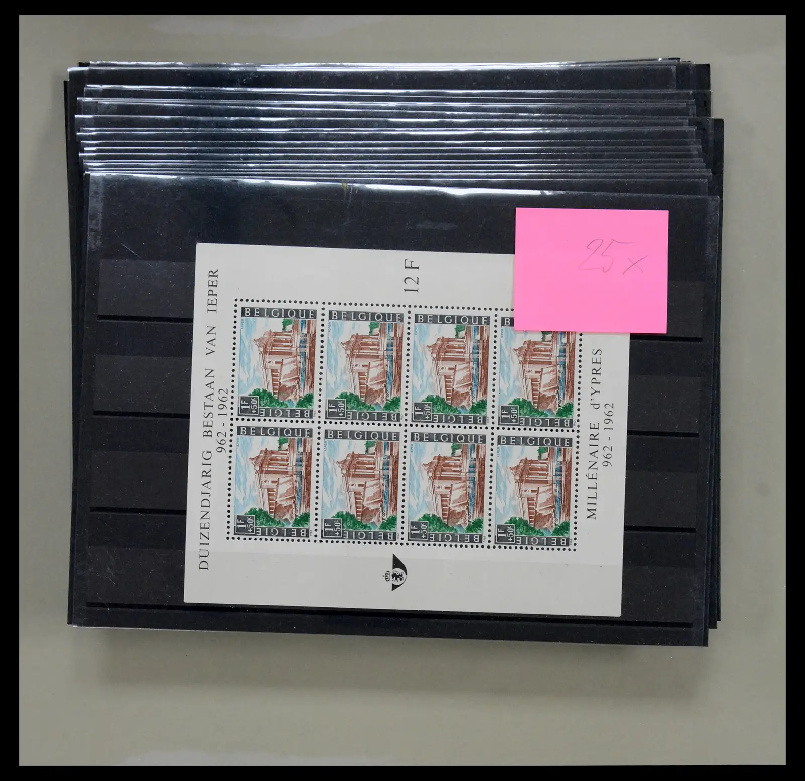38194 0002 - Stamp collection 38194 Belgium souvenir sheets 1962-1964.