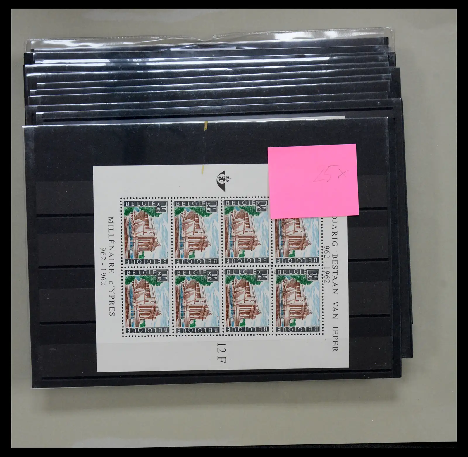 38194 0003 - Stamp collection 38194 Belgium souvenir sheets 1962-1964.
