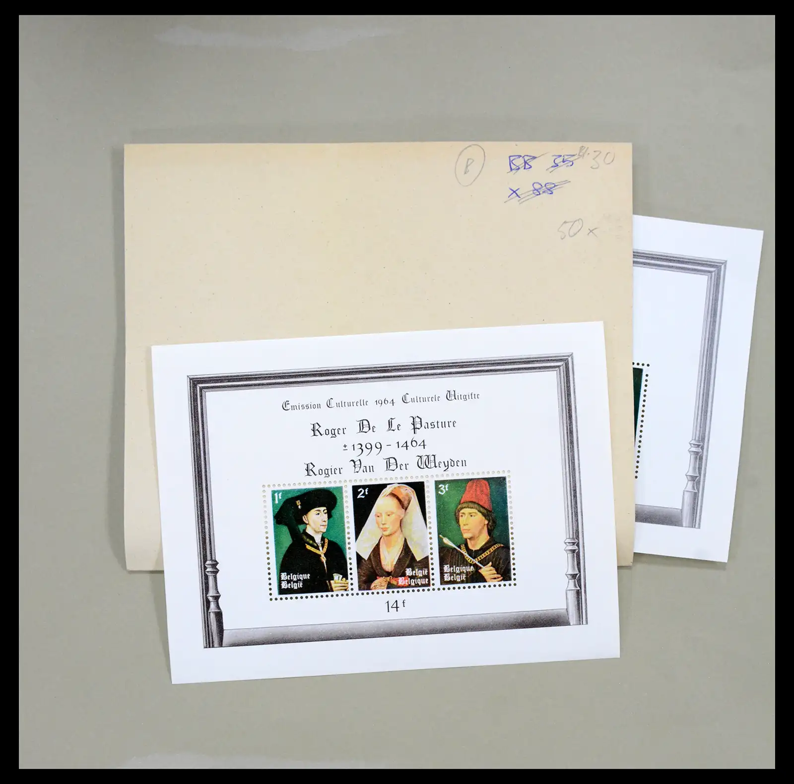 38194 0009 - Stamp collection 38194 Belgium souvenir sheets 1962-1964.