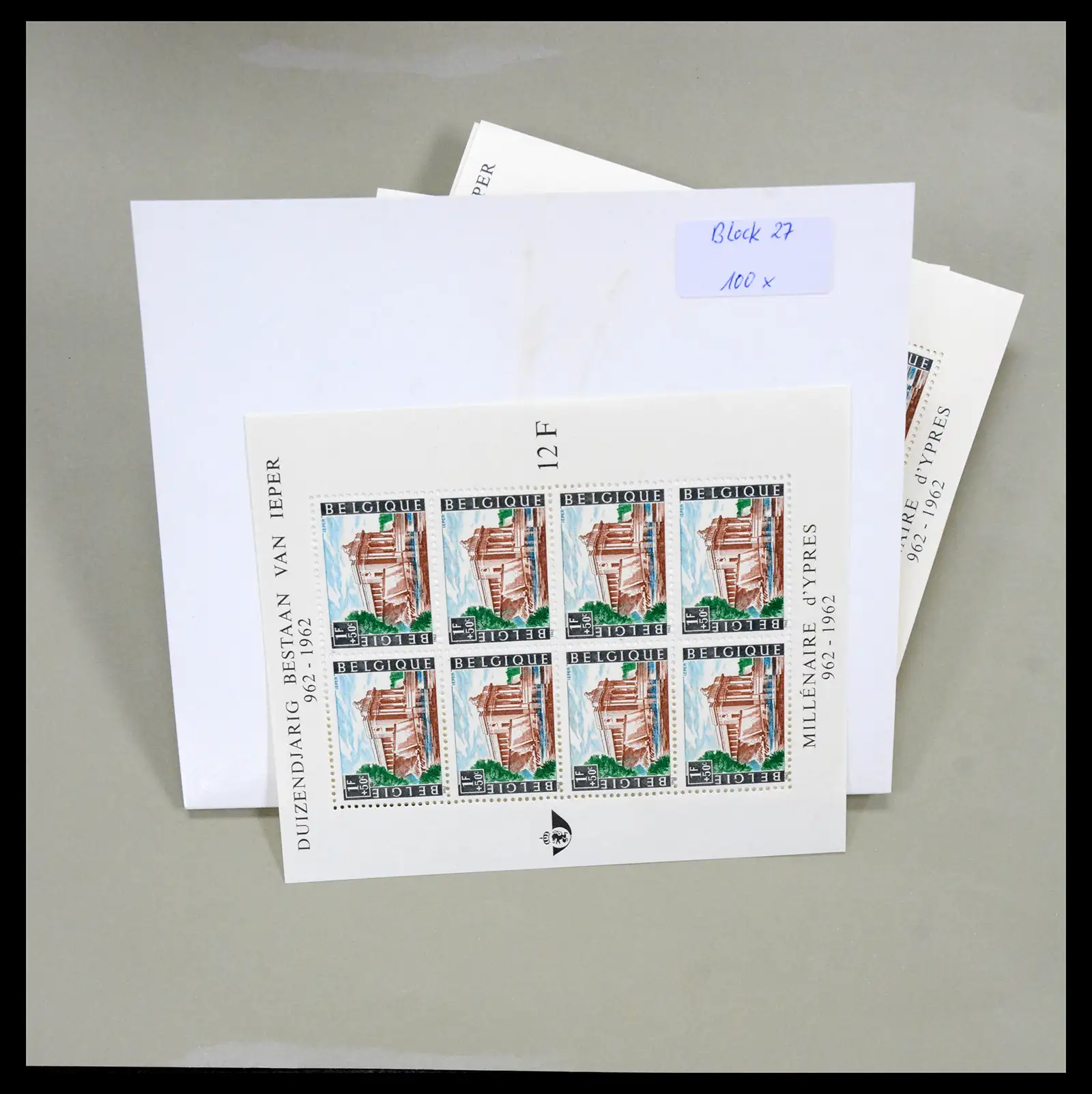 38194 0011 - Stamp collection 38194 Belgium souvenir sheets 1962-1964.