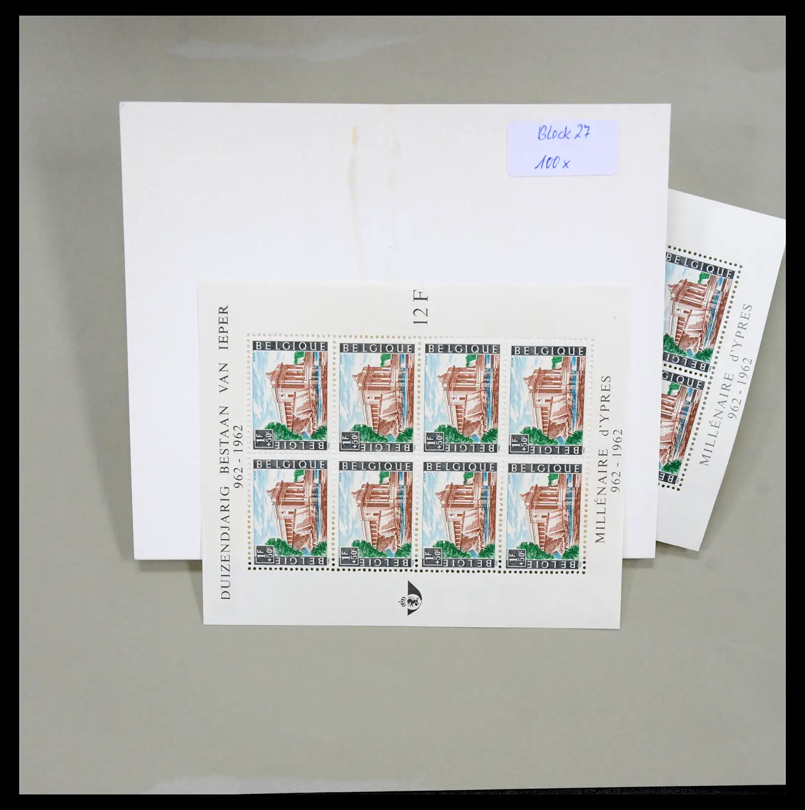 38194 0012 - Stamp collection 38194 Belgium souvenir sheets 1962-1964.