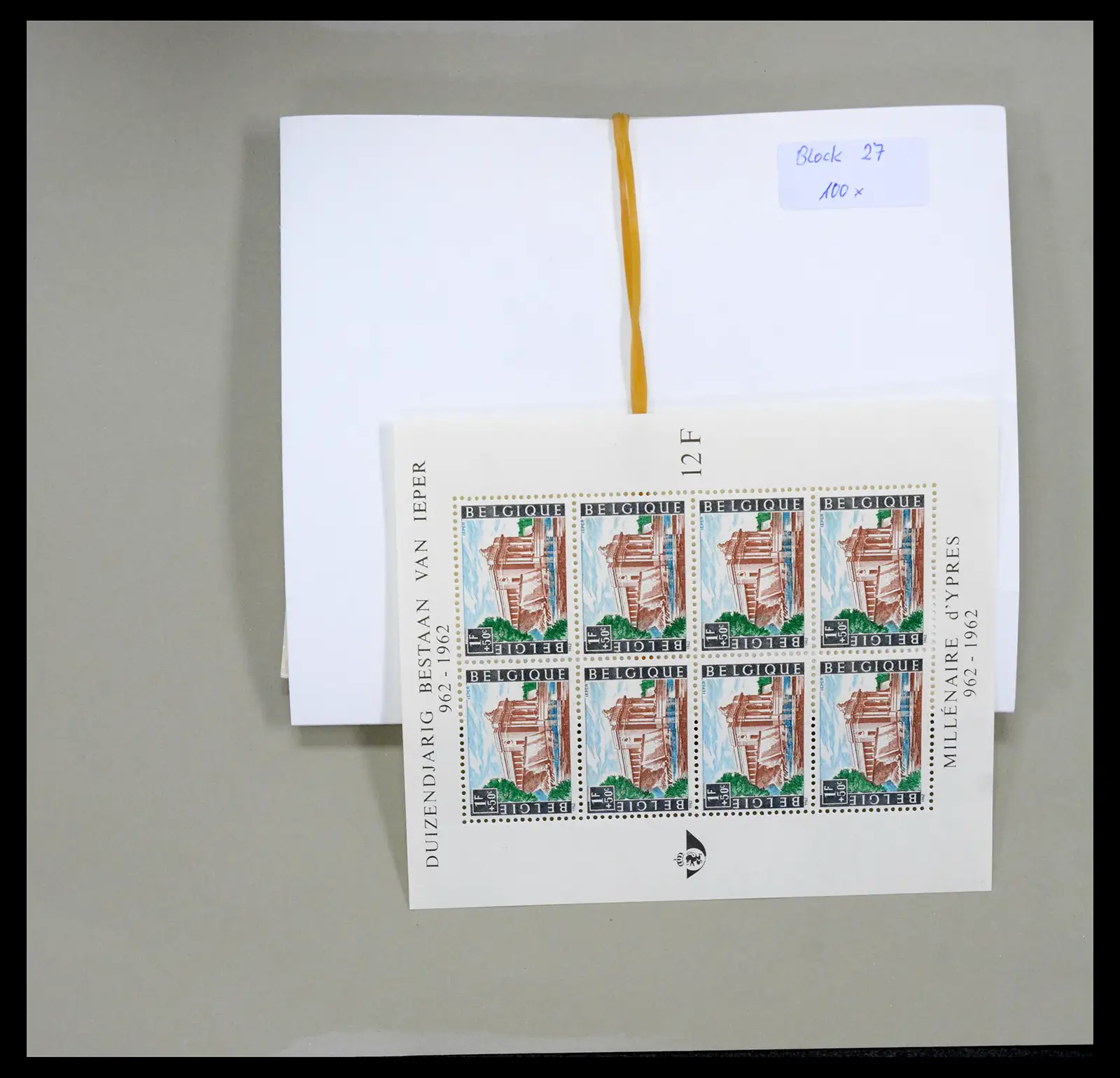 38194 0024 - Stamp collection 38194 Belgium souvenir sheets 1962-1964.