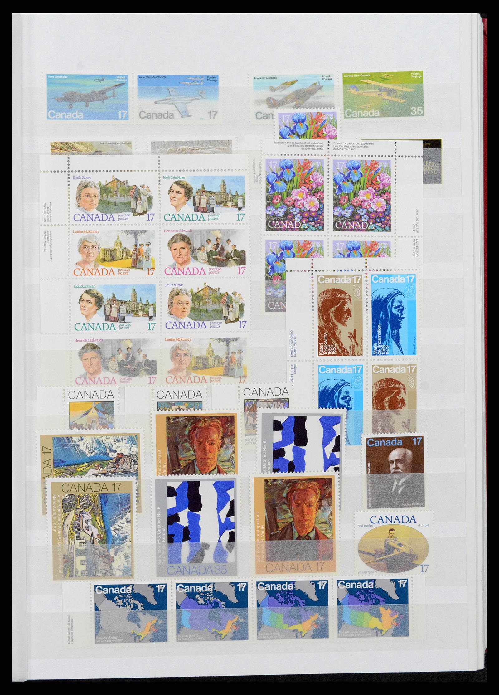 38199 0009 - Postzegelverzameling 38199 Canada 1870-1990.