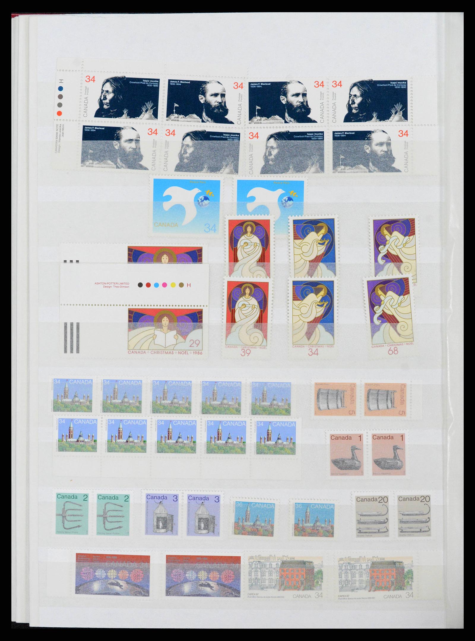 38199 0026 - Postzegelverzameling 38199 Canada 1870-1990.