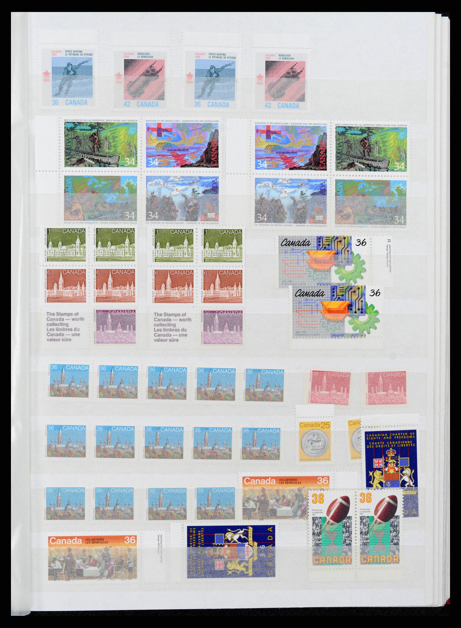 38199 0027 - Postzegelverzameling 38199 Canada 1870-1990.