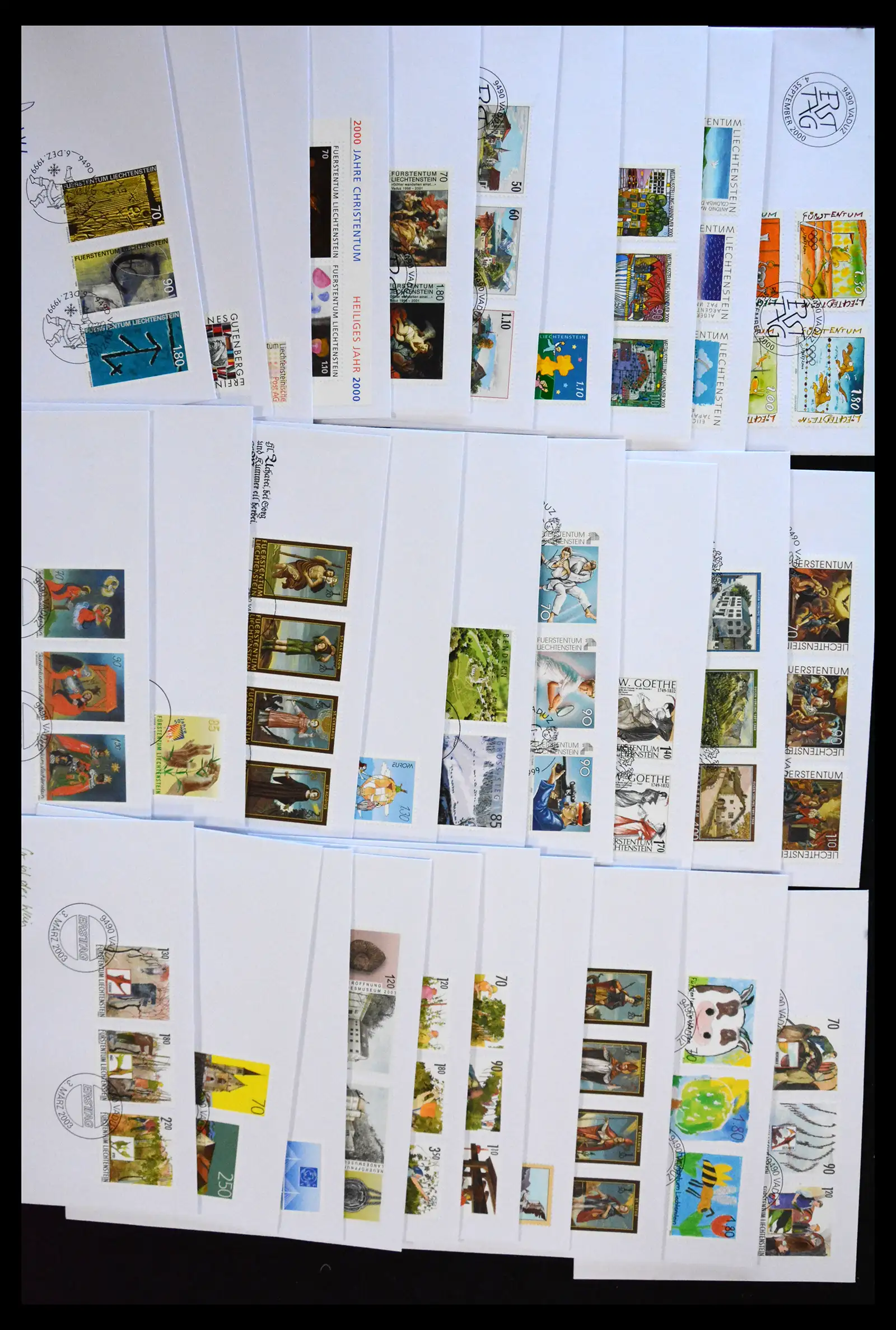 38203 0009 - Postzegelverzameling 38203 Liechtenstein FDC's 1961-2011.