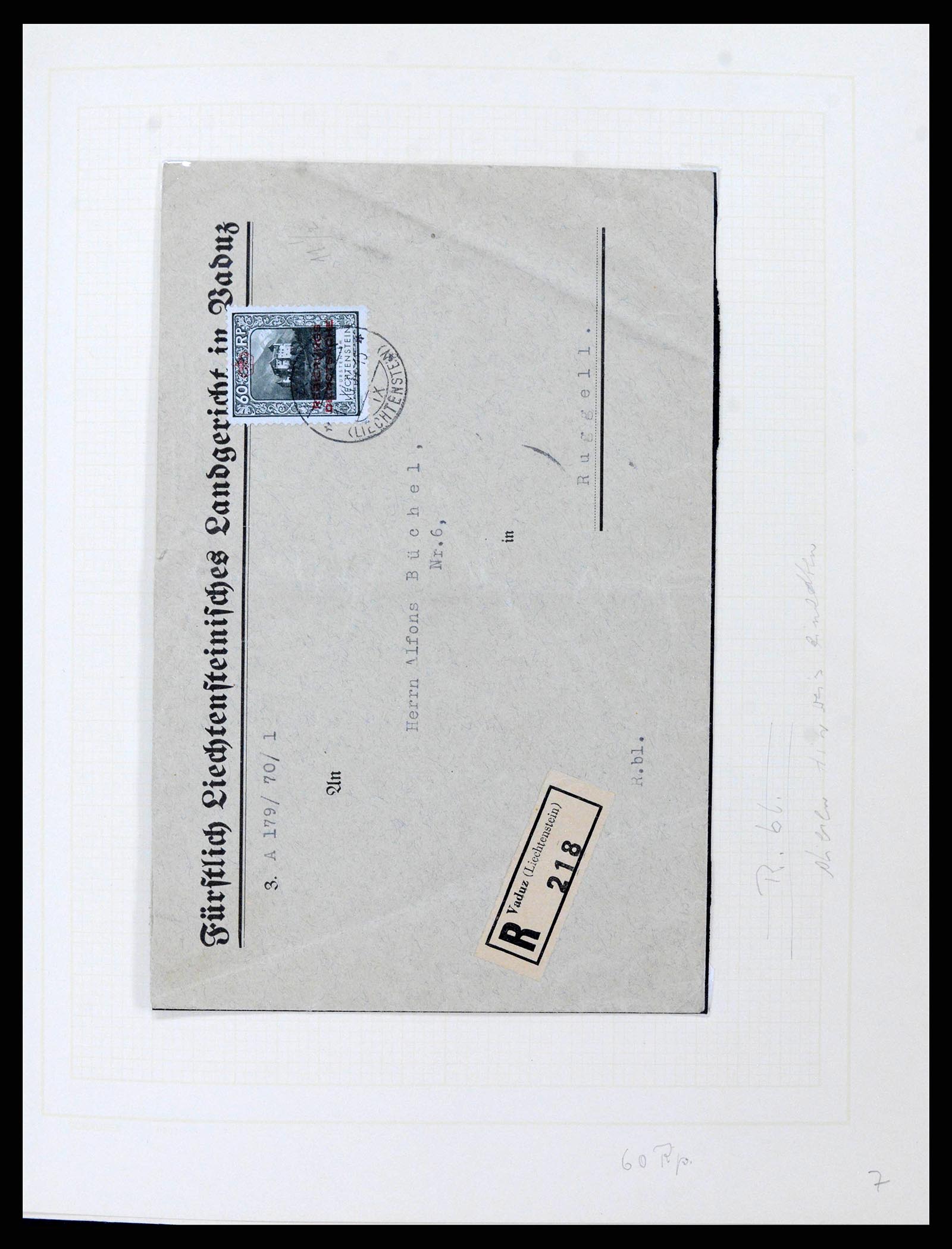 38204 0007 - Postzegelverzameling 38204 Liechtenstein dienst brieven 1932-1989.