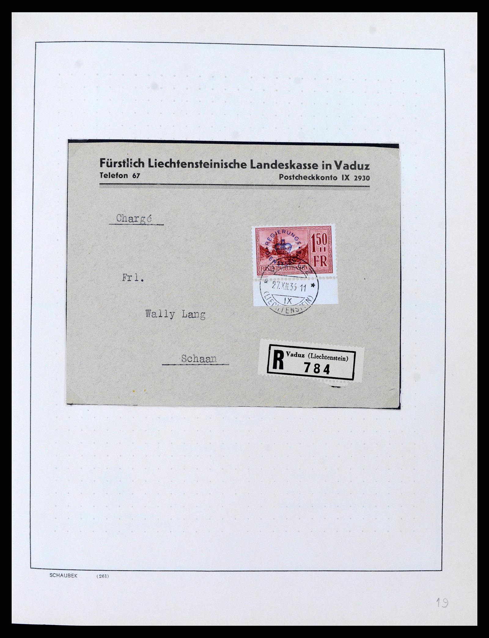 38204 0016 - Postzegelverzameling 38204 Liechtenstein dienst brieven 1932-1989.