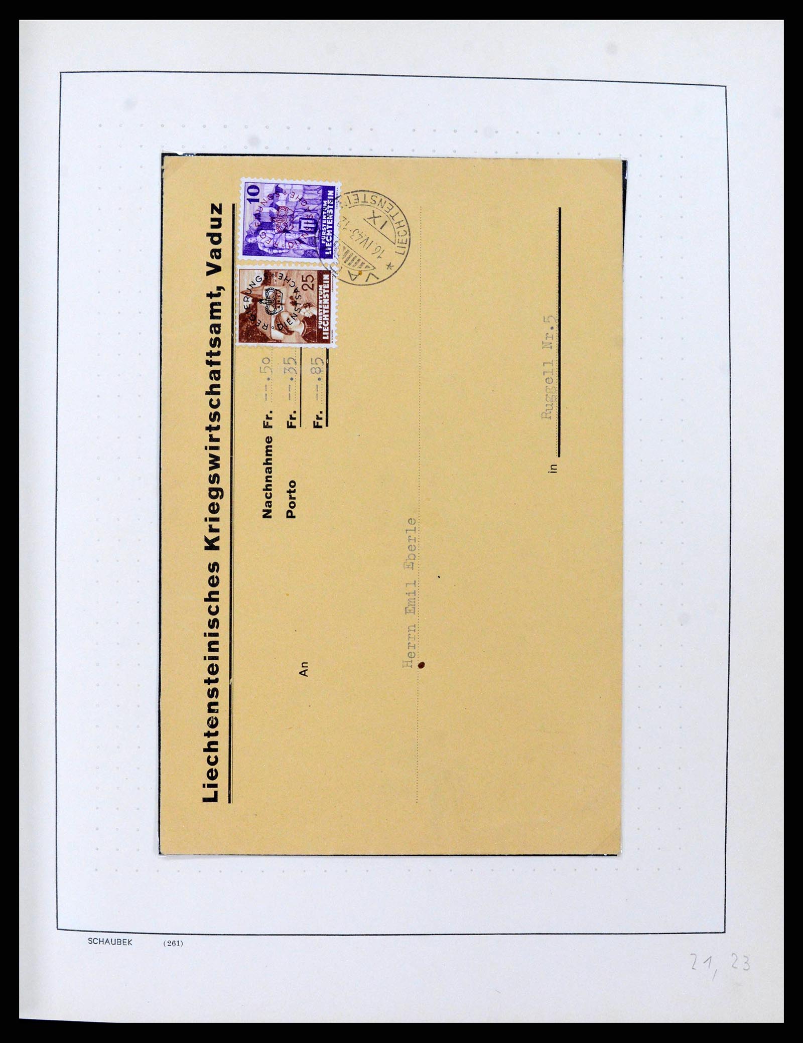 38204 0021 - Postzegelverzameling 38204 Liechtenstein dienst brieven 1932-1989.