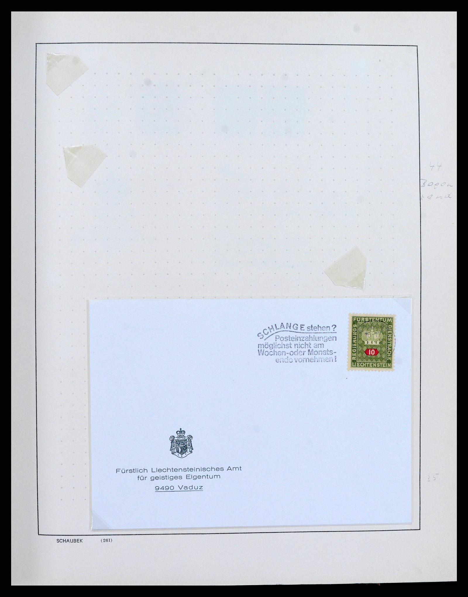 38204 0039 - Postzegelverzameling 38204 Liechtenstein dienst brieven 1932-1989.