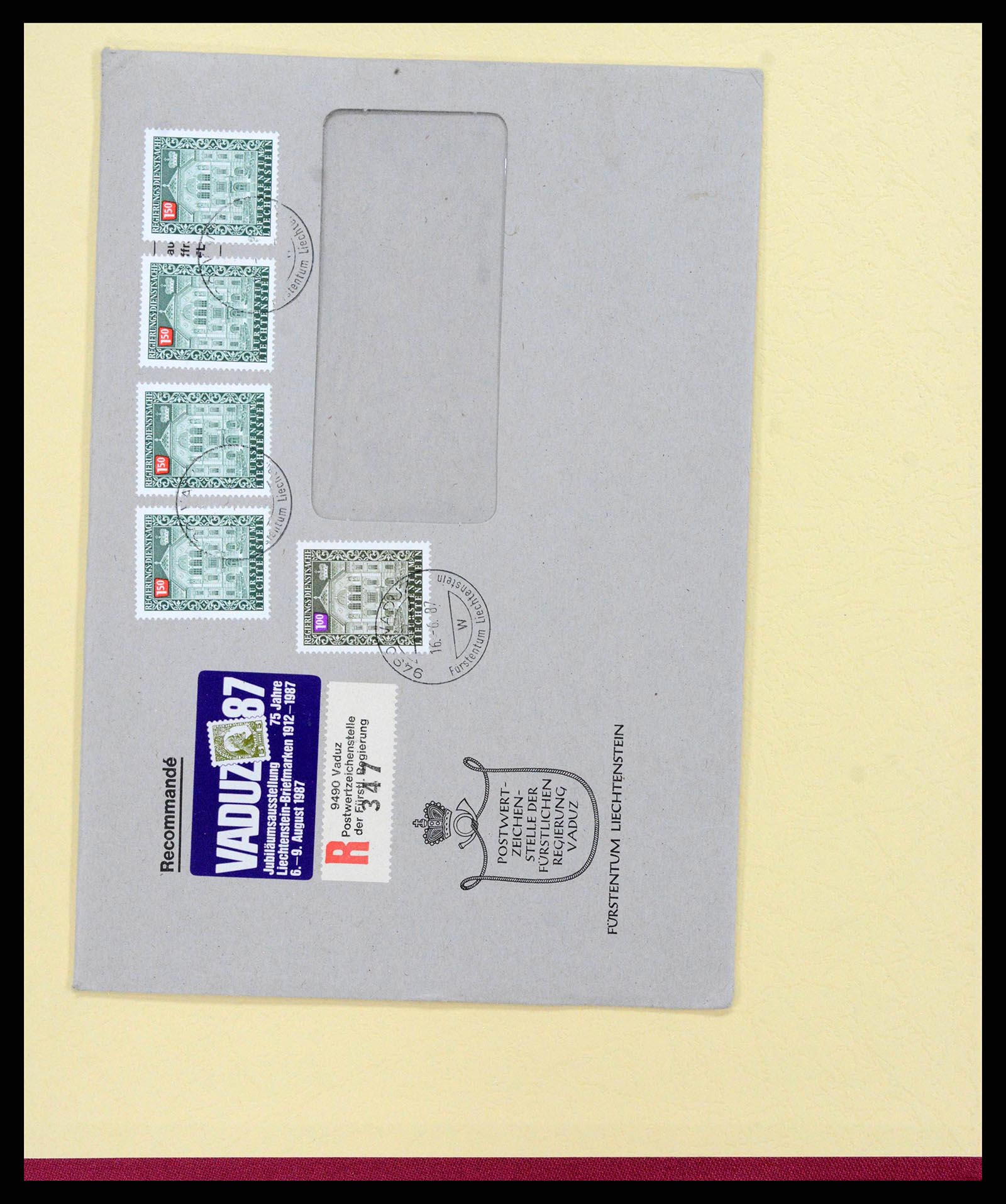 38204 0060 - Postzegelverzameling 38204 Liechtenstein dienst brieven 1932-1989.
