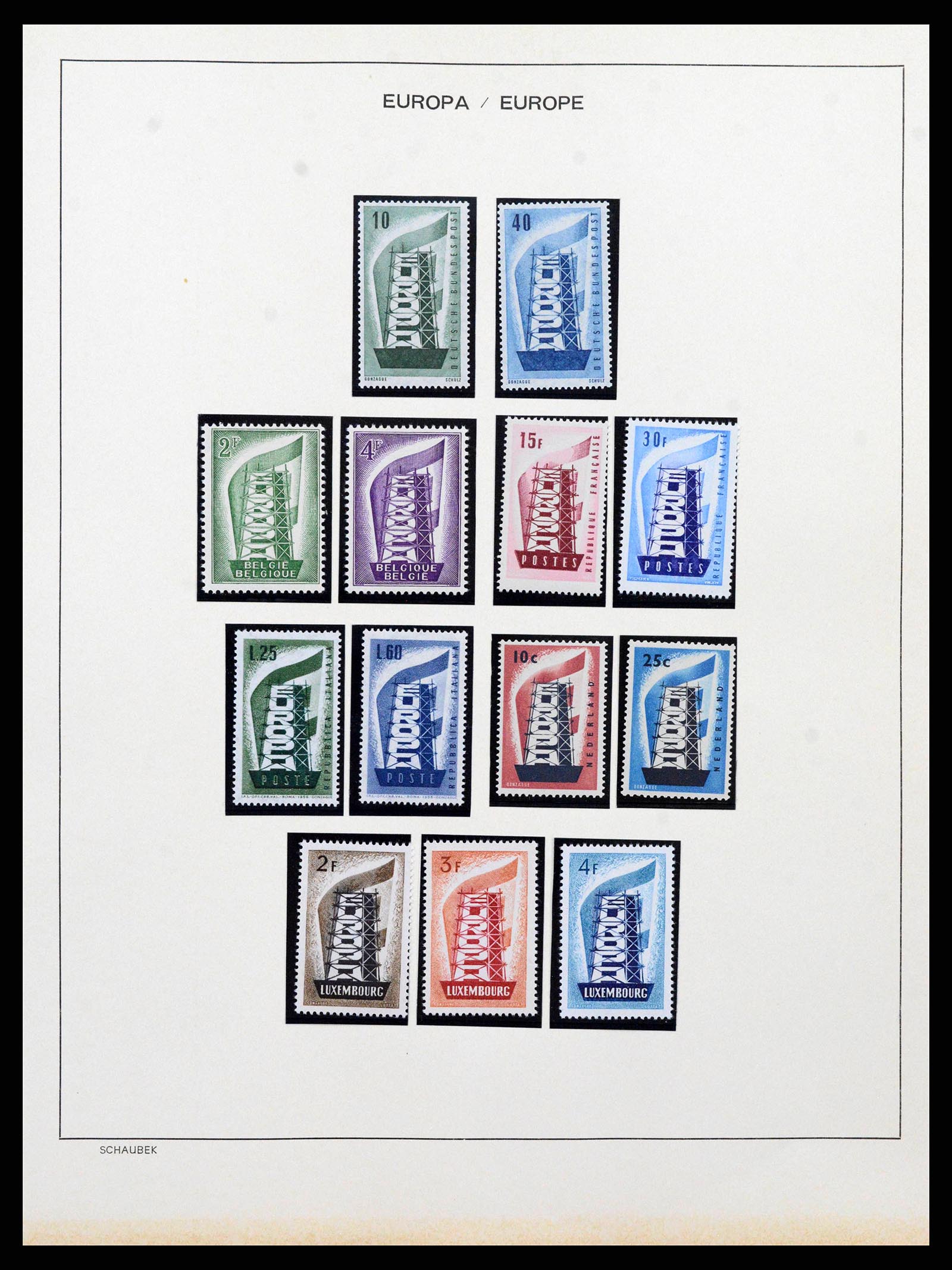 38206 0001 - Postzegelverzameling 38206 Europa CEPT 1956-2010.