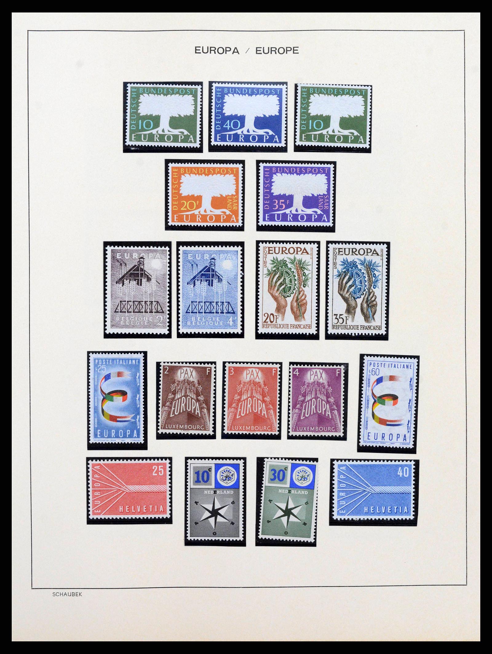 38206 0002 - Postzegelverzameling 38206 Europa CEPT 1956-2010.
