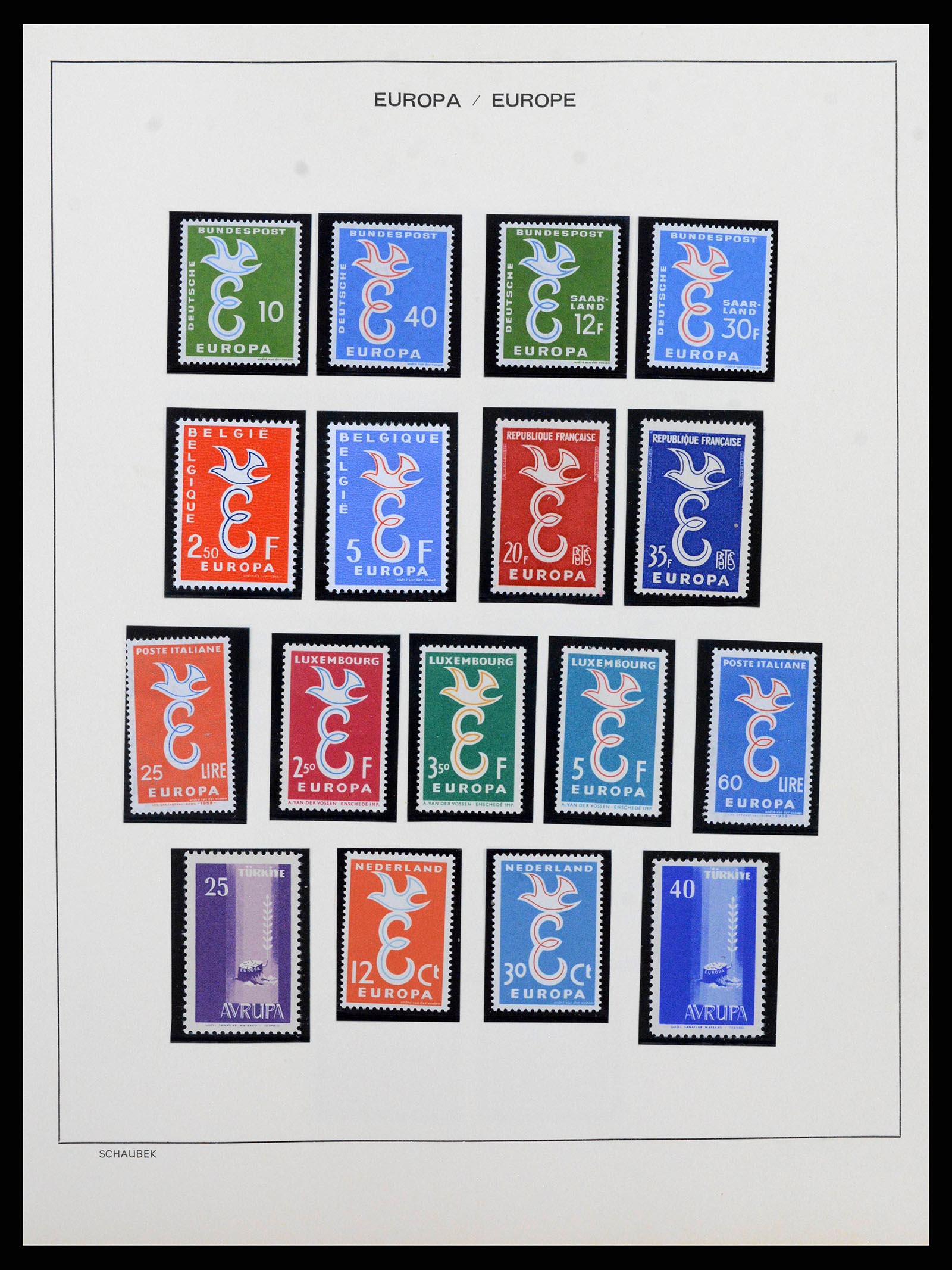 38206 0003 - Postzegelverzameling 38206 Europa CEPT 1956-2010.