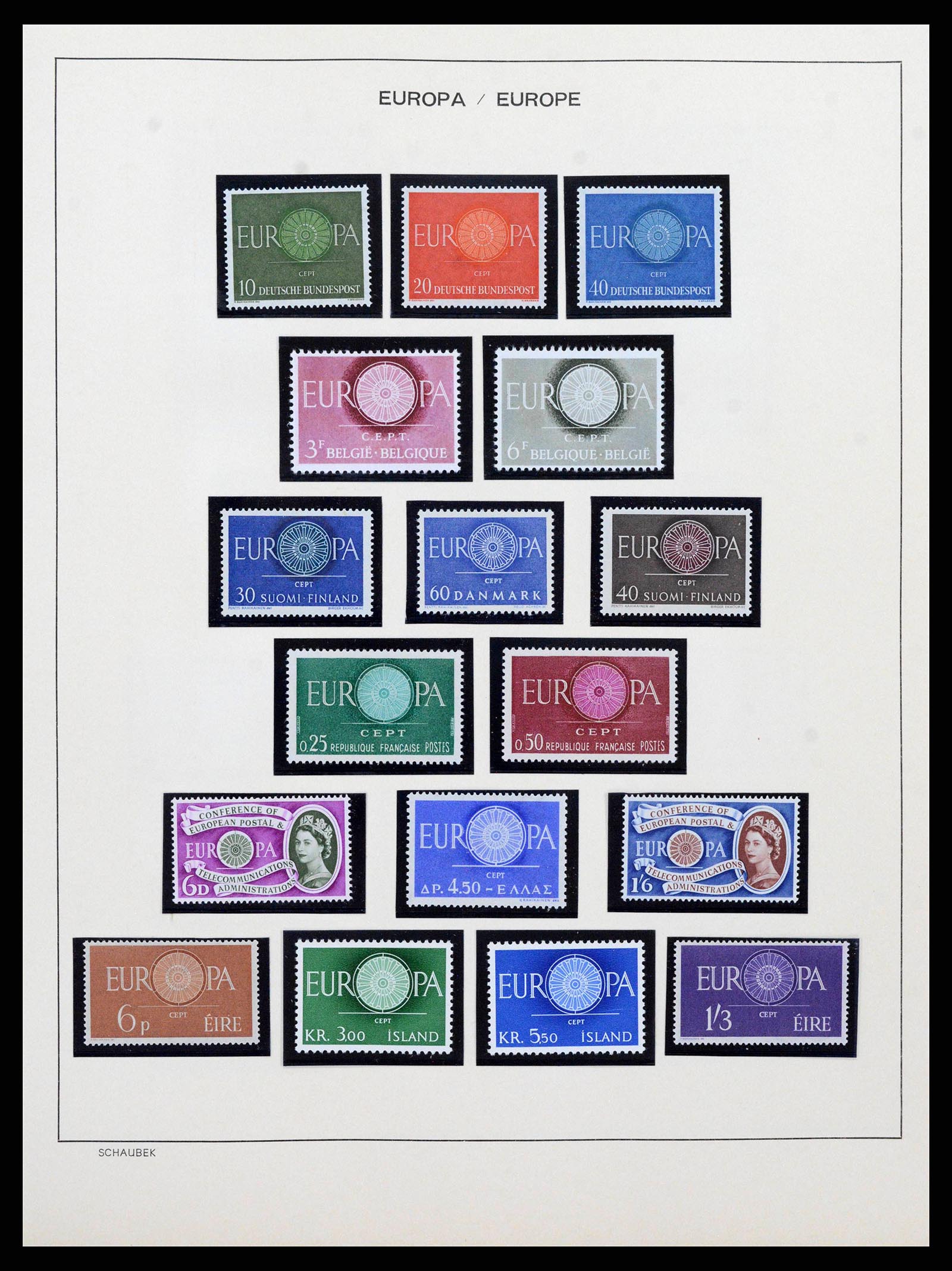 38206 0005 - Postzegelverzameling 38206 Europa CEPT 1956-2010.