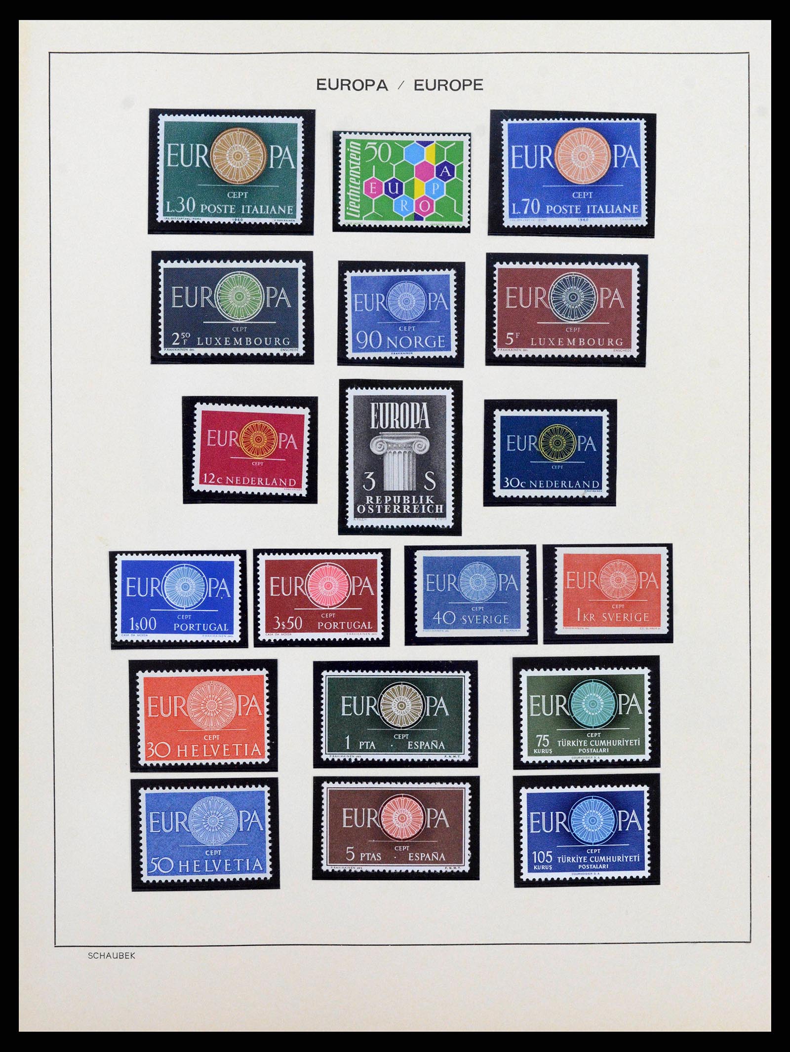 38206 0006 - Postzegelverzameling 38206 Europa CEPT 1956-2010.