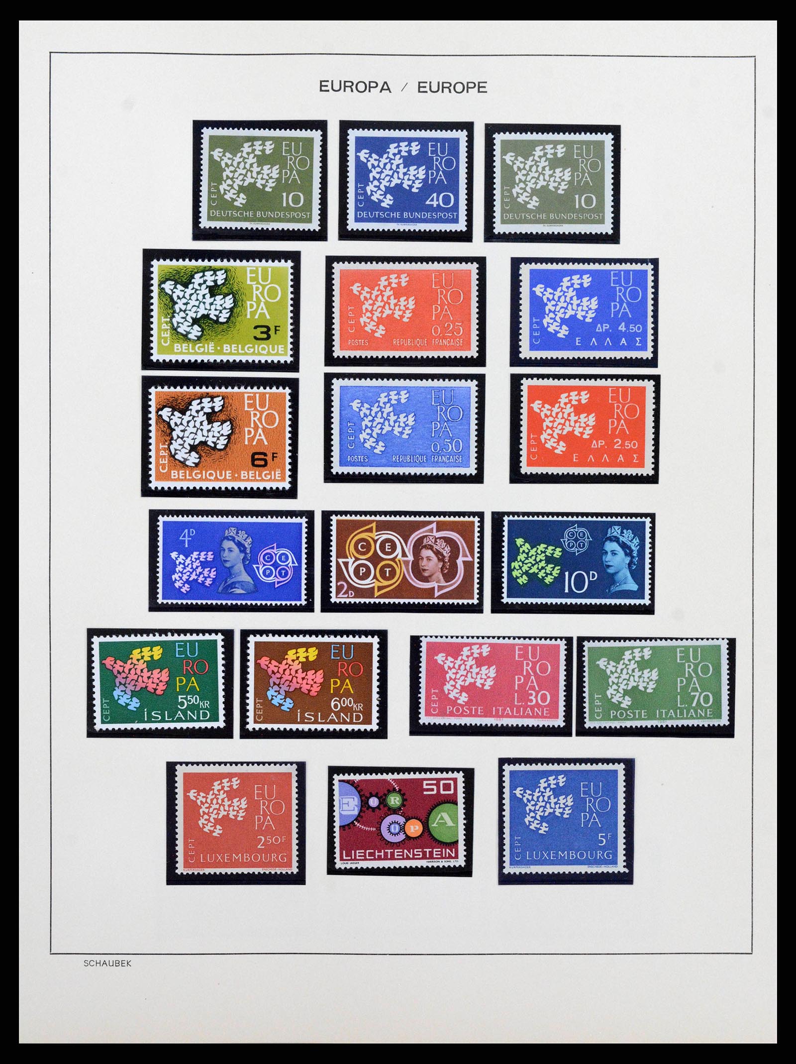38206 0007 - Postzegelverzameling 38206 Europa CEPT 1956-2010.