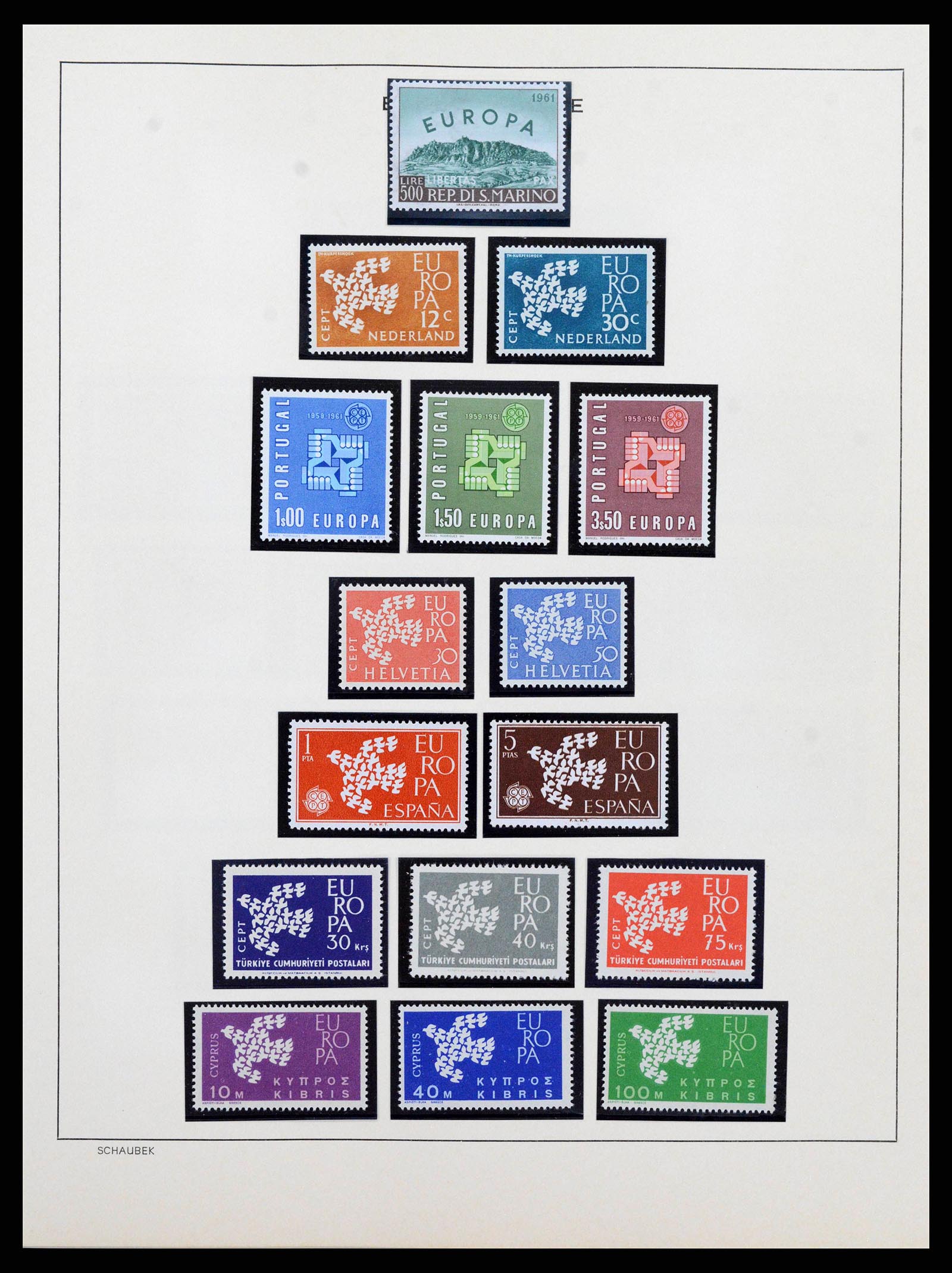 38206 0008 - Postzegelverzameling 38206 Europa CEPT 1956-2010.