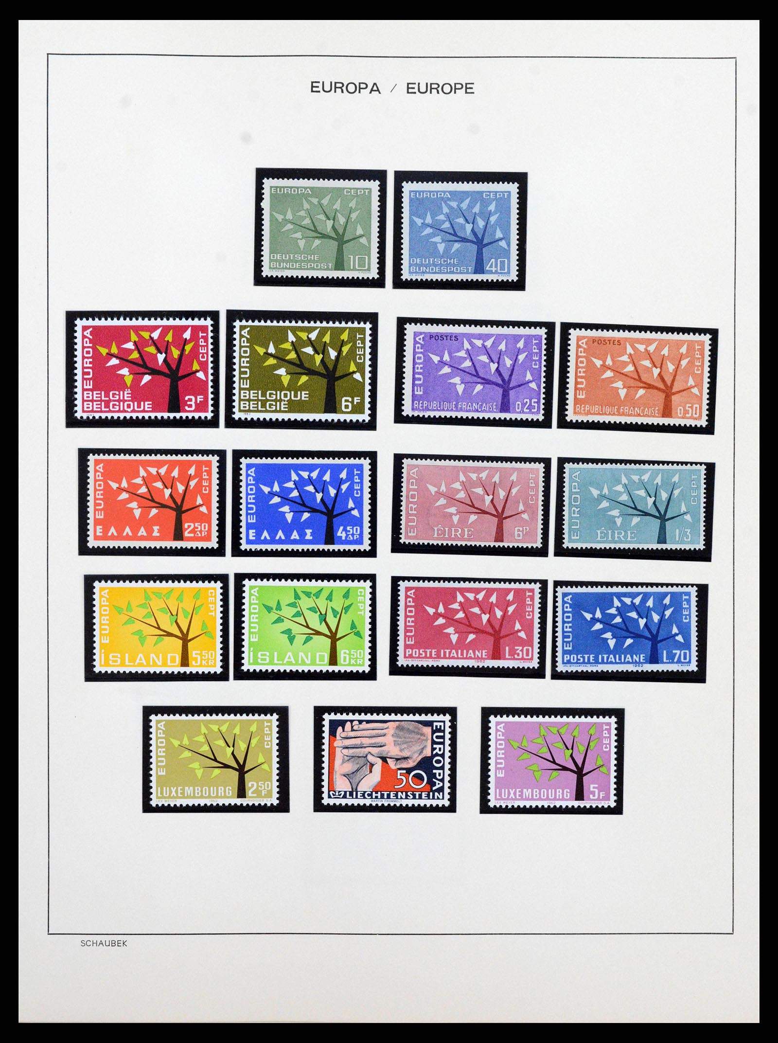 38206 0009 - Postzegelverzameling 38206 Europa CEPT 1956-2010.