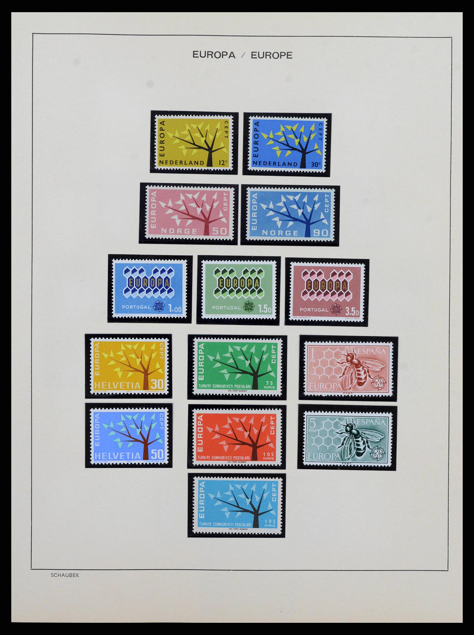 38206 0010 - Postzegelverzameling 38206 Europa CEPT 1956-2010.