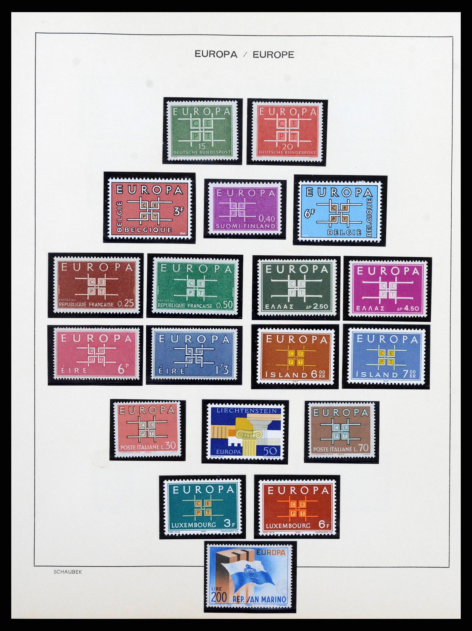 38206 0011 - Postzegelverzameling 38206 Europa CEPT 1956-2010.
