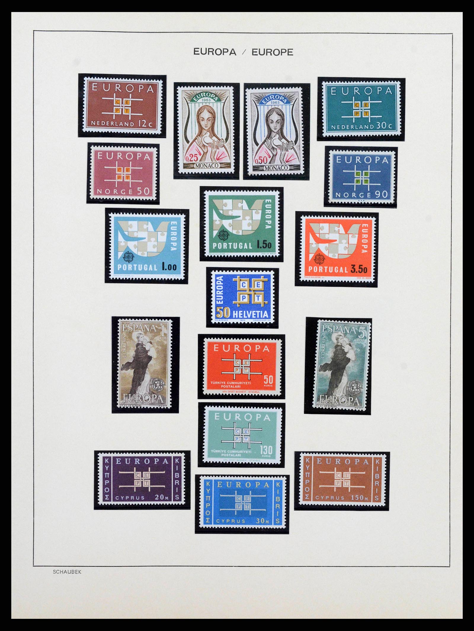 38206 0012 - Postzegelverzameling 38206 Europa CEPT 1956-2010.