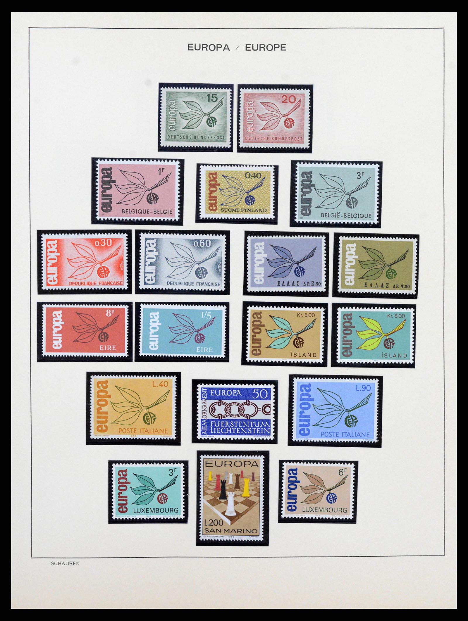 38206 0016 - Postzegelverzameling 38206 Europa CEPT 1956-2010.