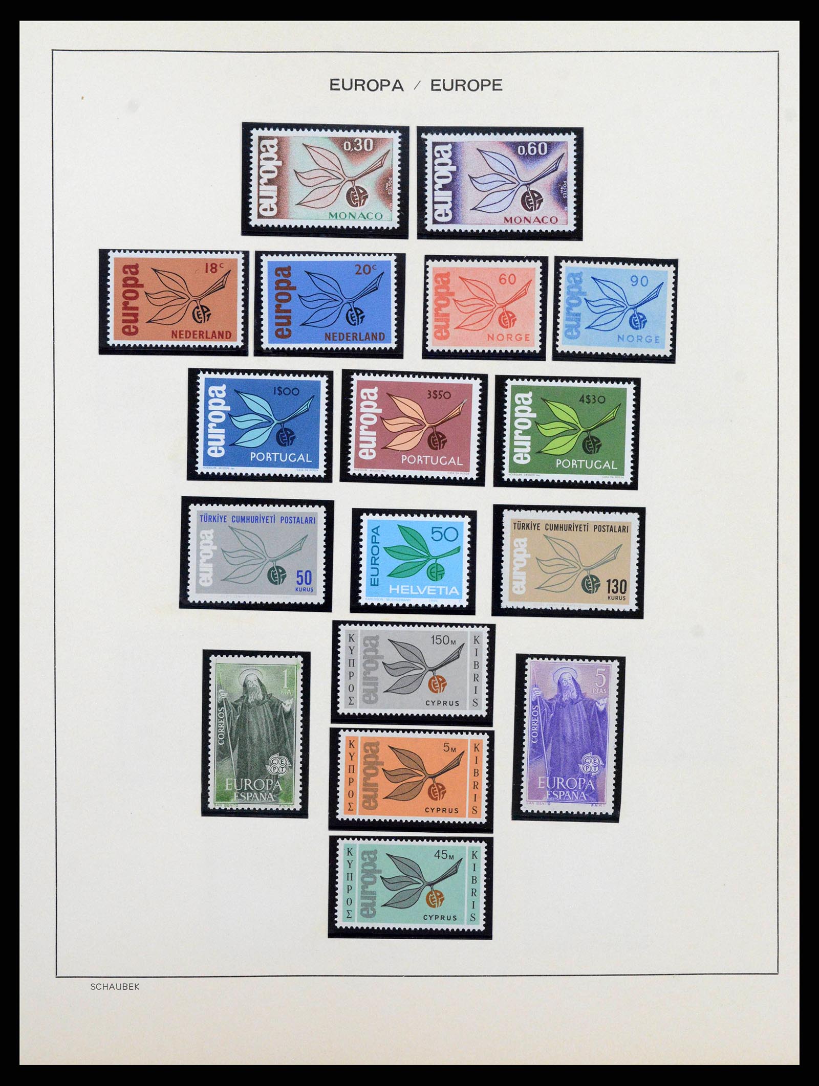 38206 0017 - Postzegelverzameling 38206 Europa CEPT 1956-2010.