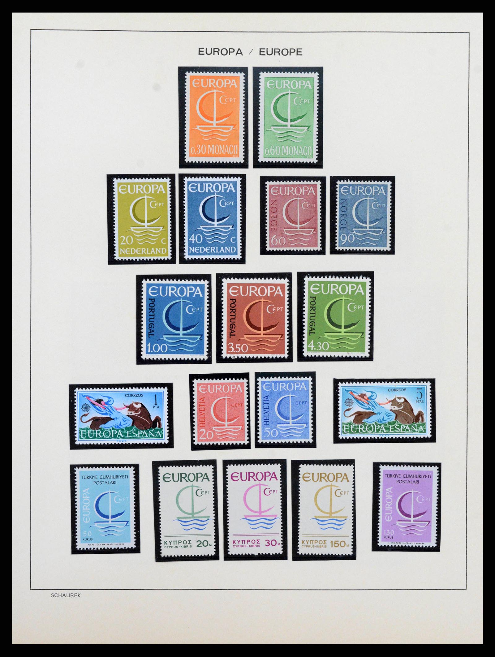 38206 0019 - Postzegelverzameling 38206 Europa CEPT 1956-2010.