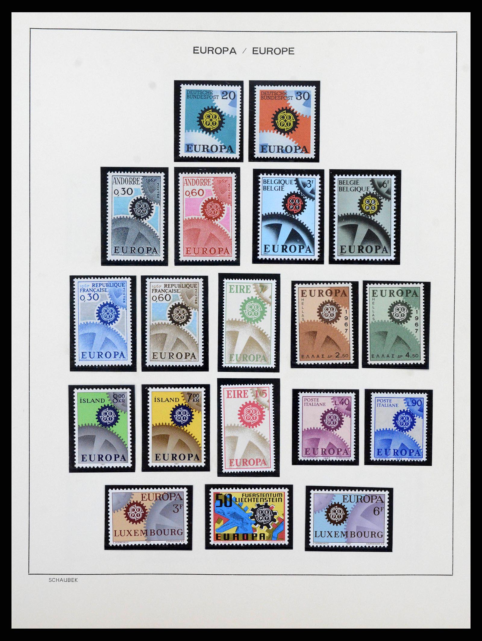 38206 0020 - Postzegelverzameling 38206 Europa CEPT 1956-2010.