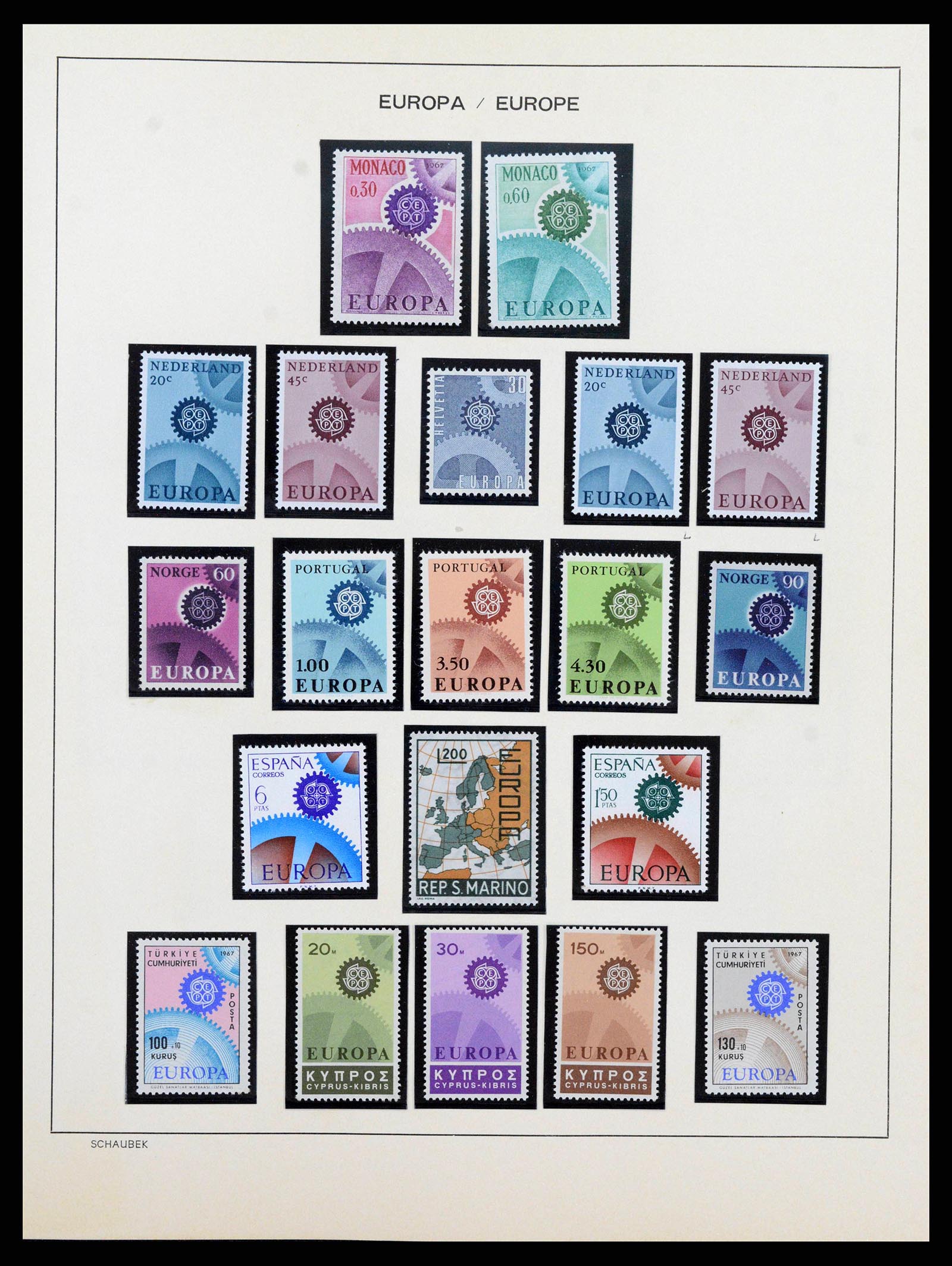 38206 0021 - Postzegelverzameling 38206 Europa CEPT 1956-2010.