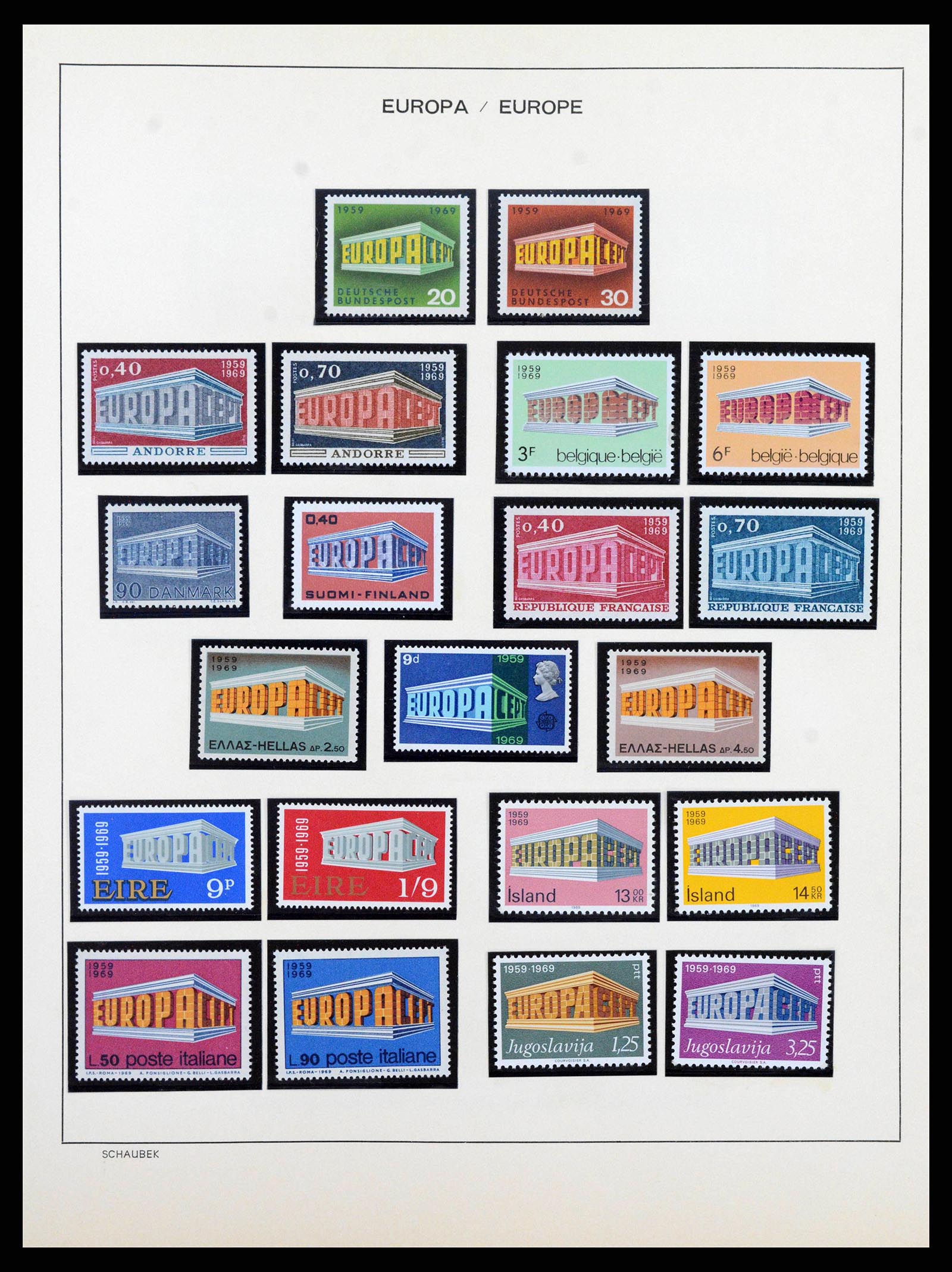 38206 0024 - Postzegelverzameling 38206 Europa CEPT 1956-2010.