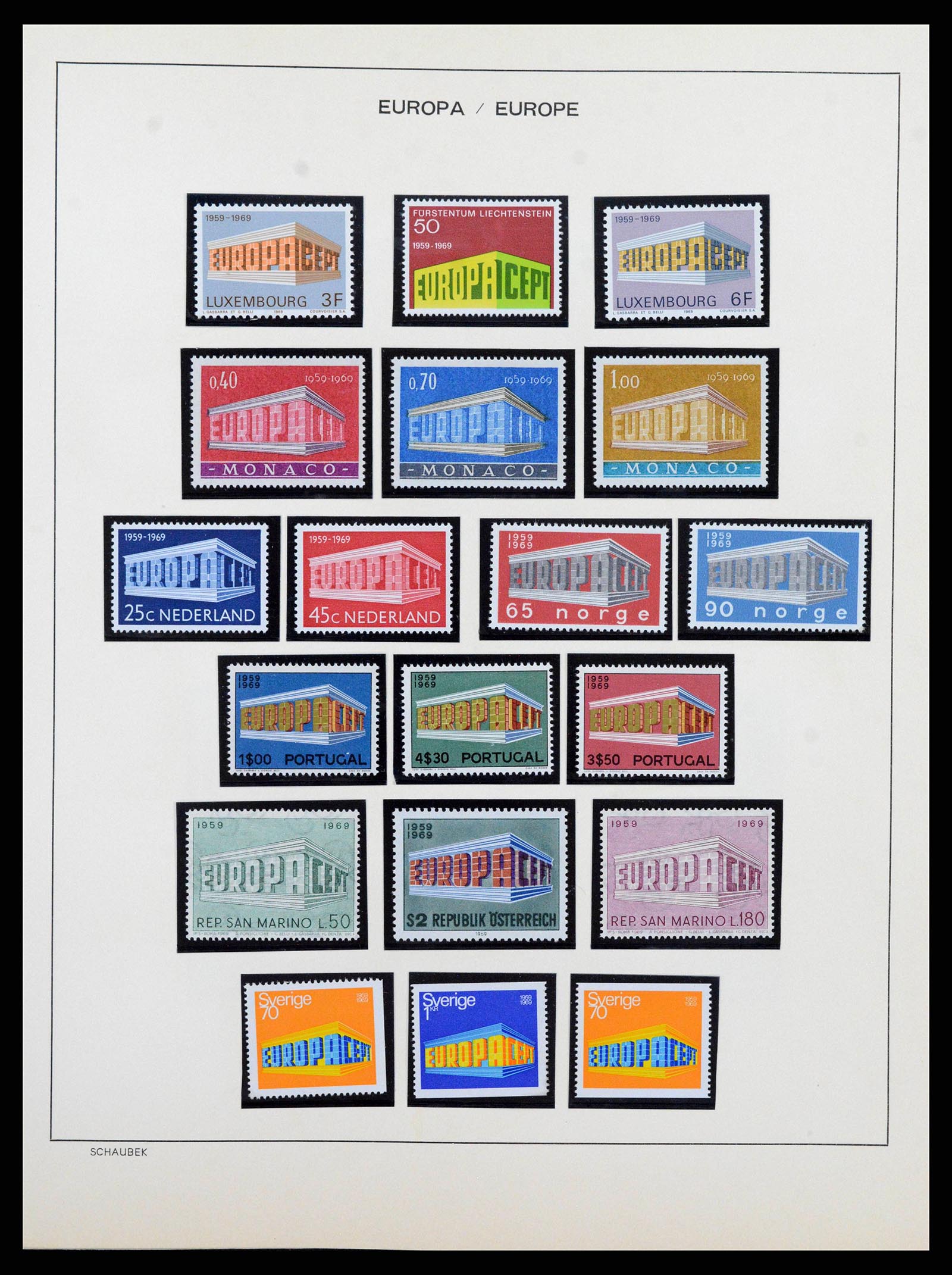 38206 0025 - Postzegelverzameling 38206 Europa CEPT 1956-2010.