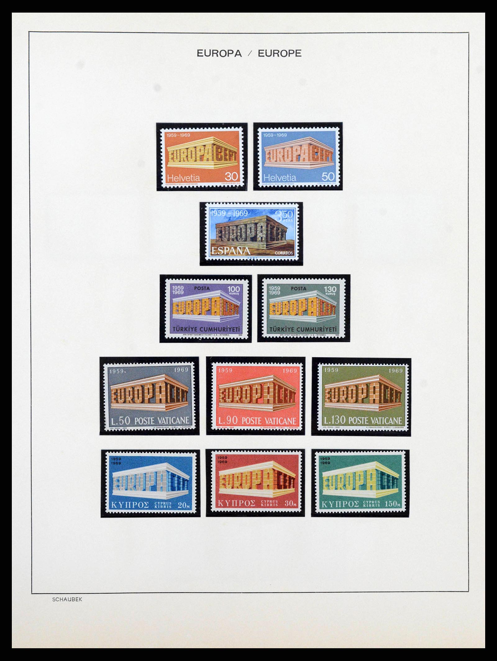 38206 0026 - Postzegelverzameling 38206 Europa CEPT 1956-2010.