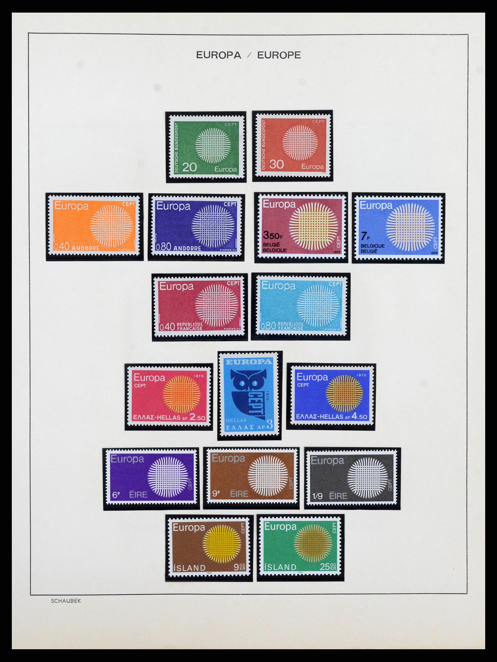 38206 0027 - Postzegelverzameling 38206 Europa CEPT 1956-2010.