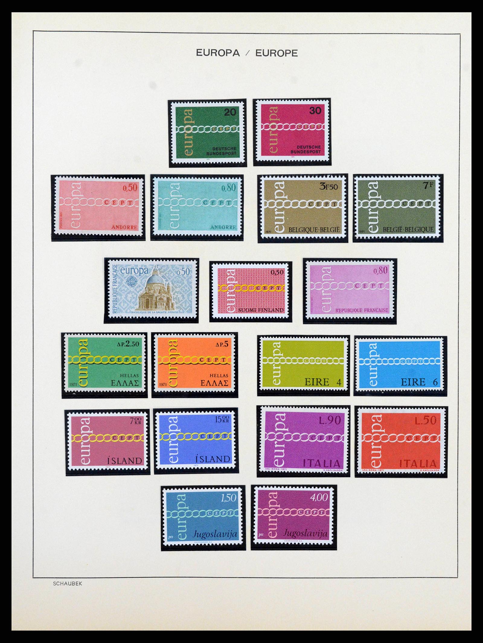 38206 0031 - Postzegelverzameling 38206 Europa CEPT 1956-2010.