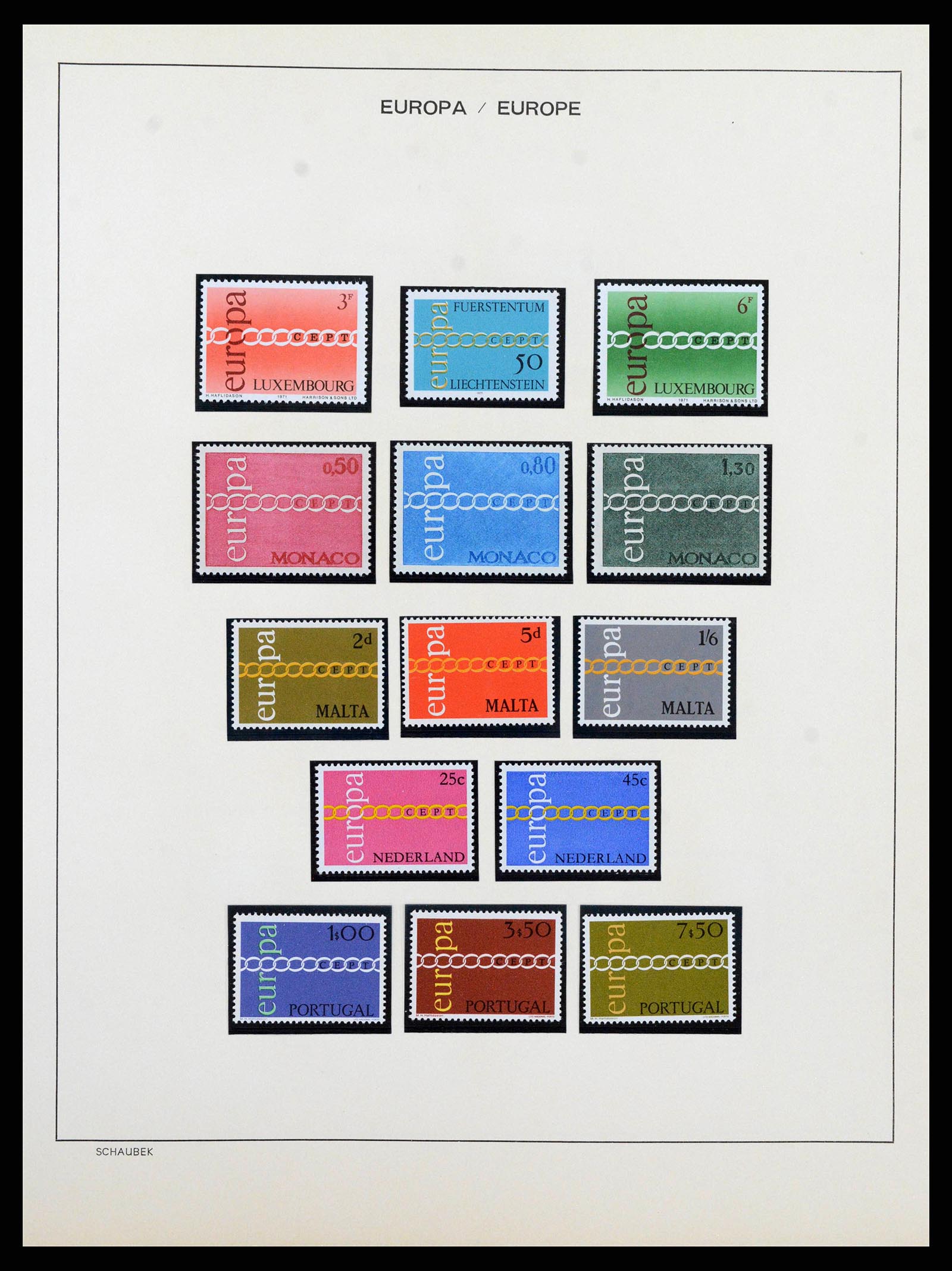 38206 0032 - Postzegelverzameling 38206 Europa CEPT 1956-2010.