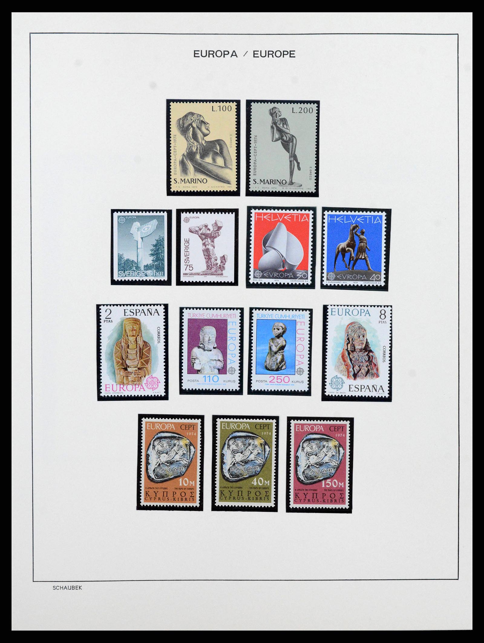 38206 0045 - Postzegelverzameling 38206 Europa CEPT 1956-2010.