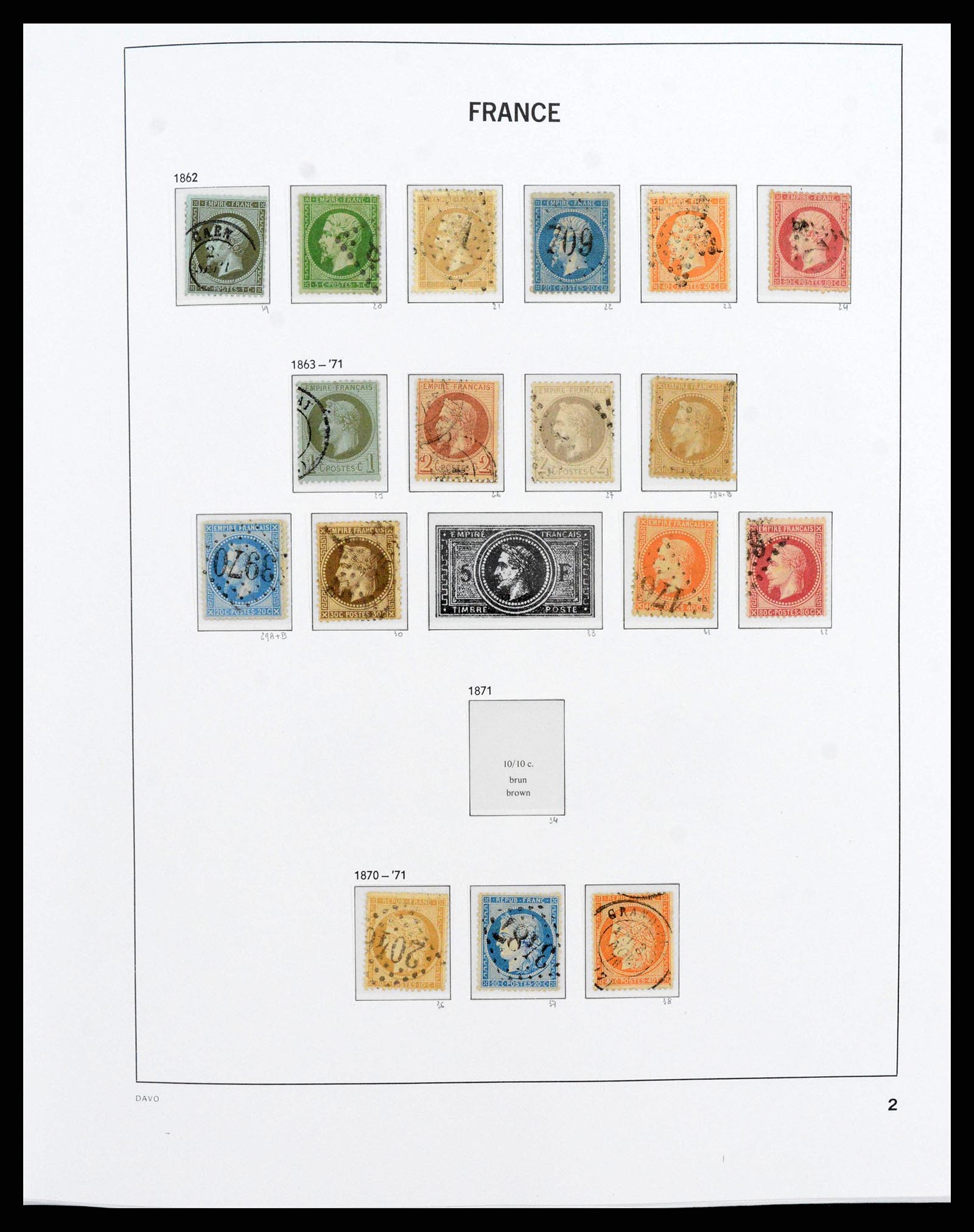 38209 0002 - Postzegelverzameling 38209 Frankrijk 1849-2020.