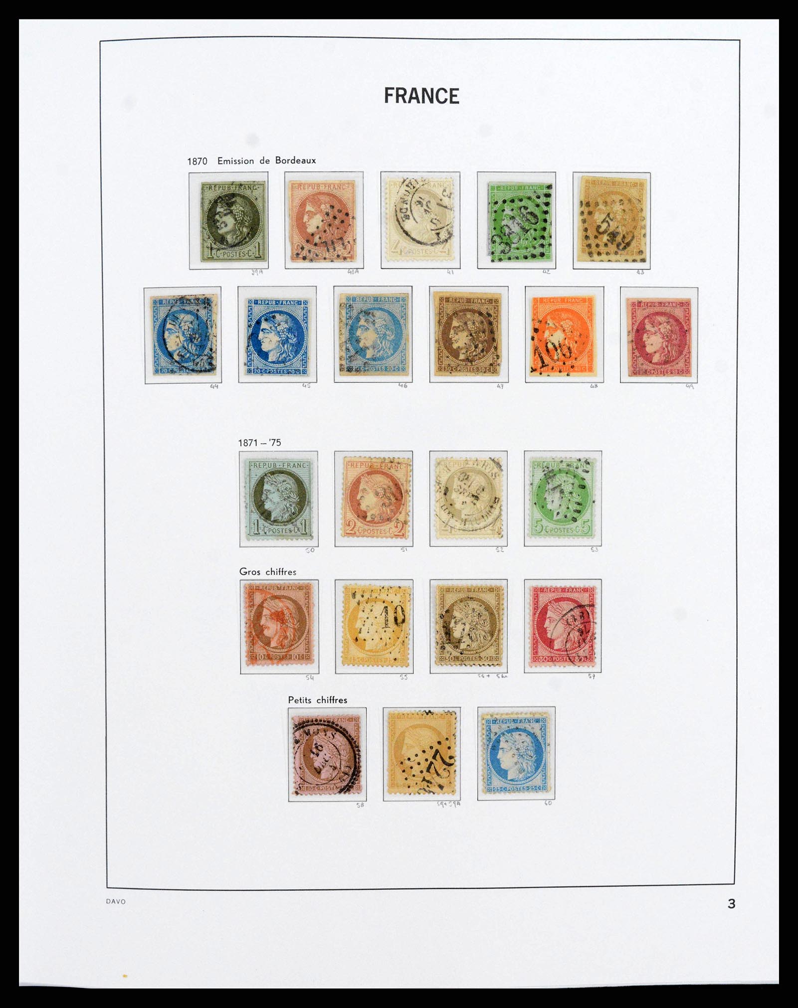 38209 0003 - Postzegelverzameling 38209 Frankrijk 1849-2020.