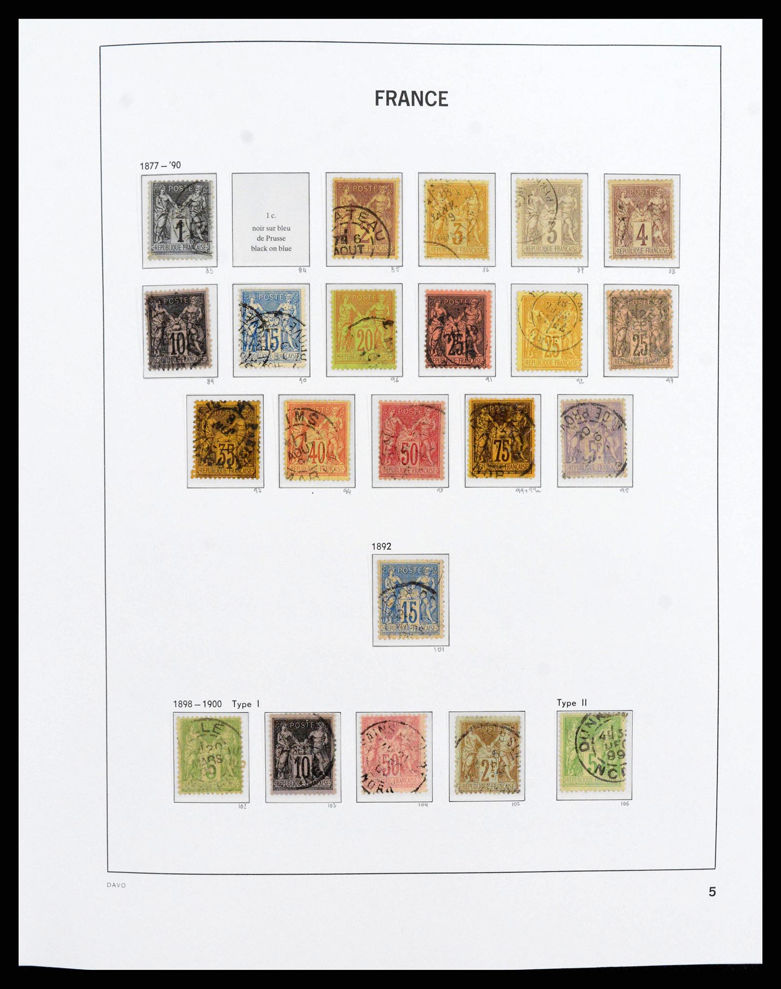 38209 0005 - Postzegelverzameling 38209 Frankrijk 1849-2020.