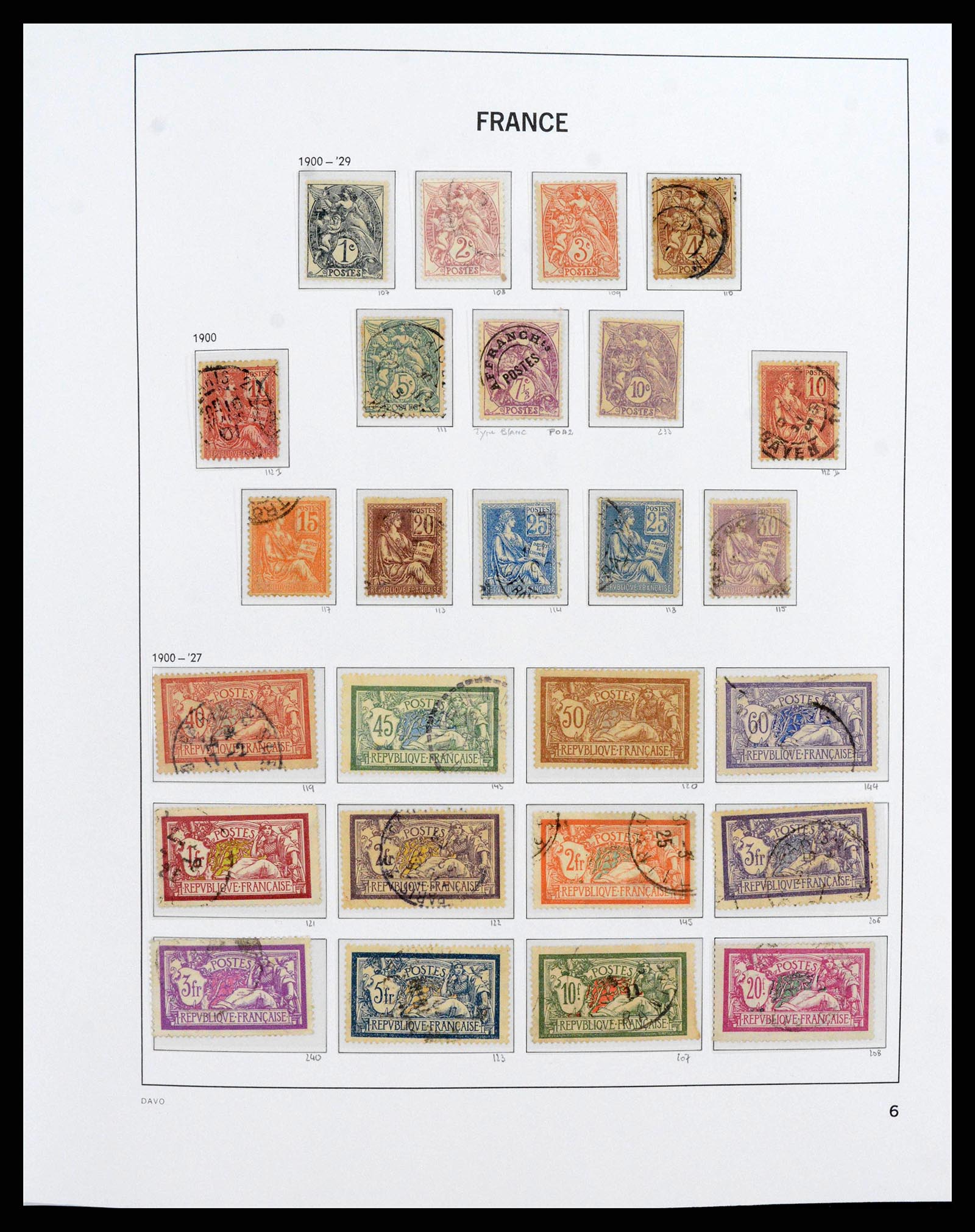 38209 0006 - Postzegelverzameling 38209 Frankrijk 1849-2020.