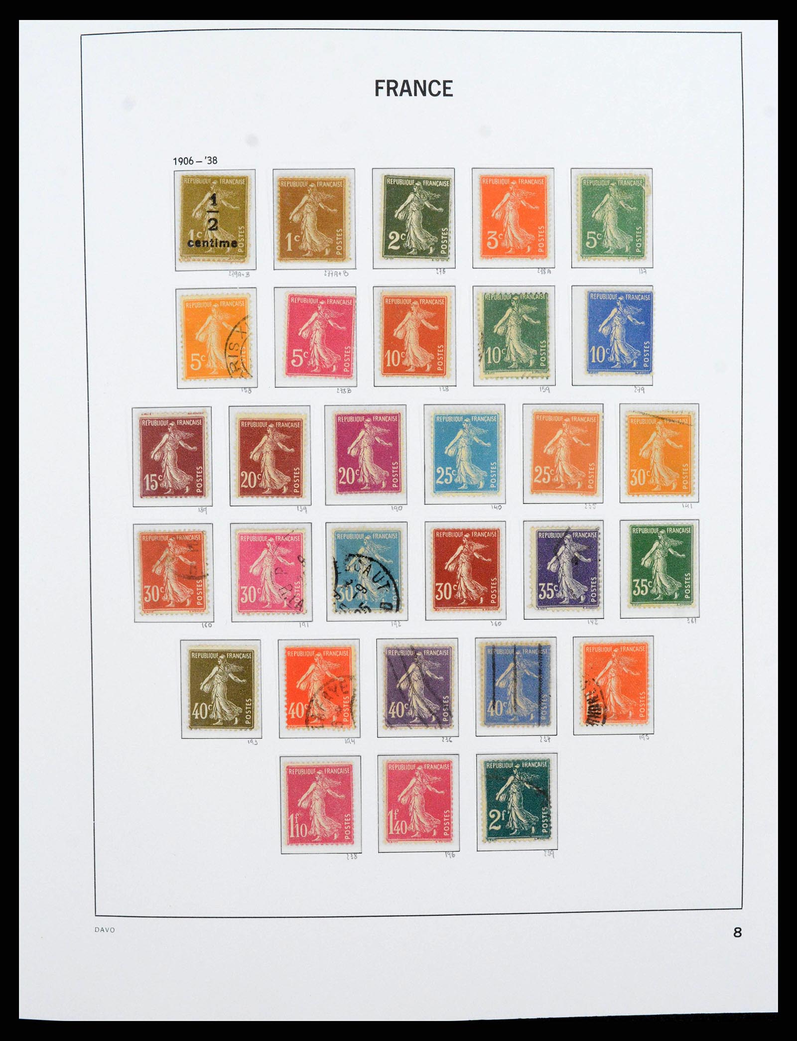 38209 0009 - Postzegelverzameling 38209 Frankrijk 1849-2020.