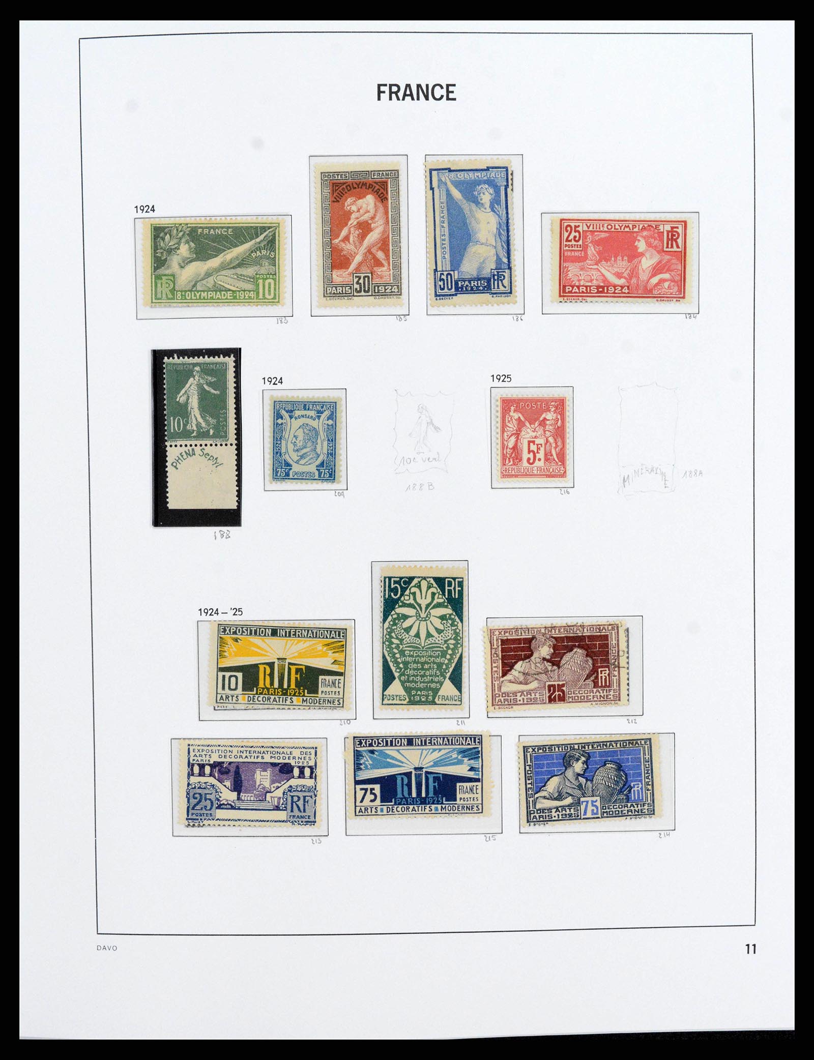 38209 0012 - Postzegelverzameling 38209 Frankrijk 1849-2020.