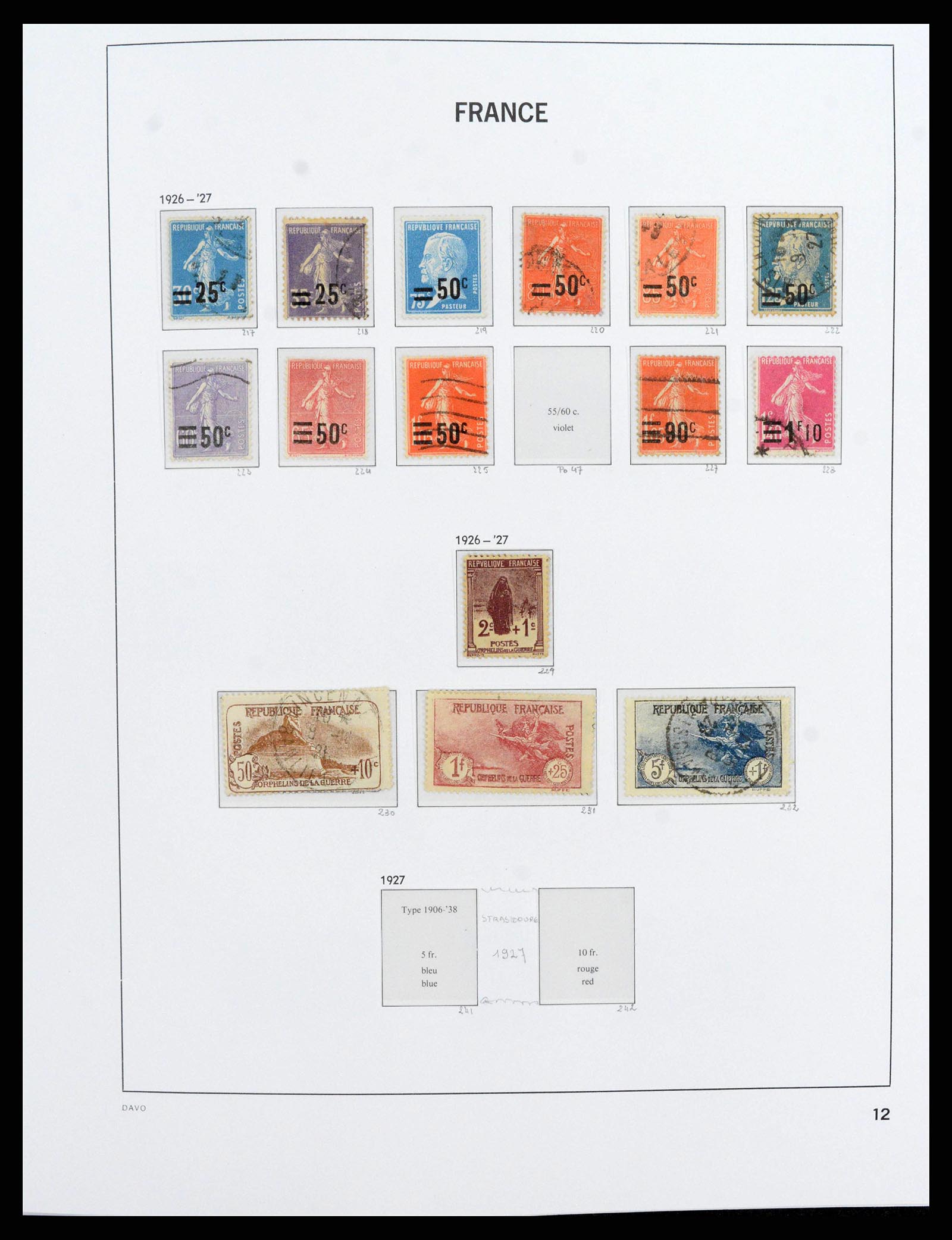 38209 0013 - Postzegelverzameling 38209 Frankrijk 1849-2020.