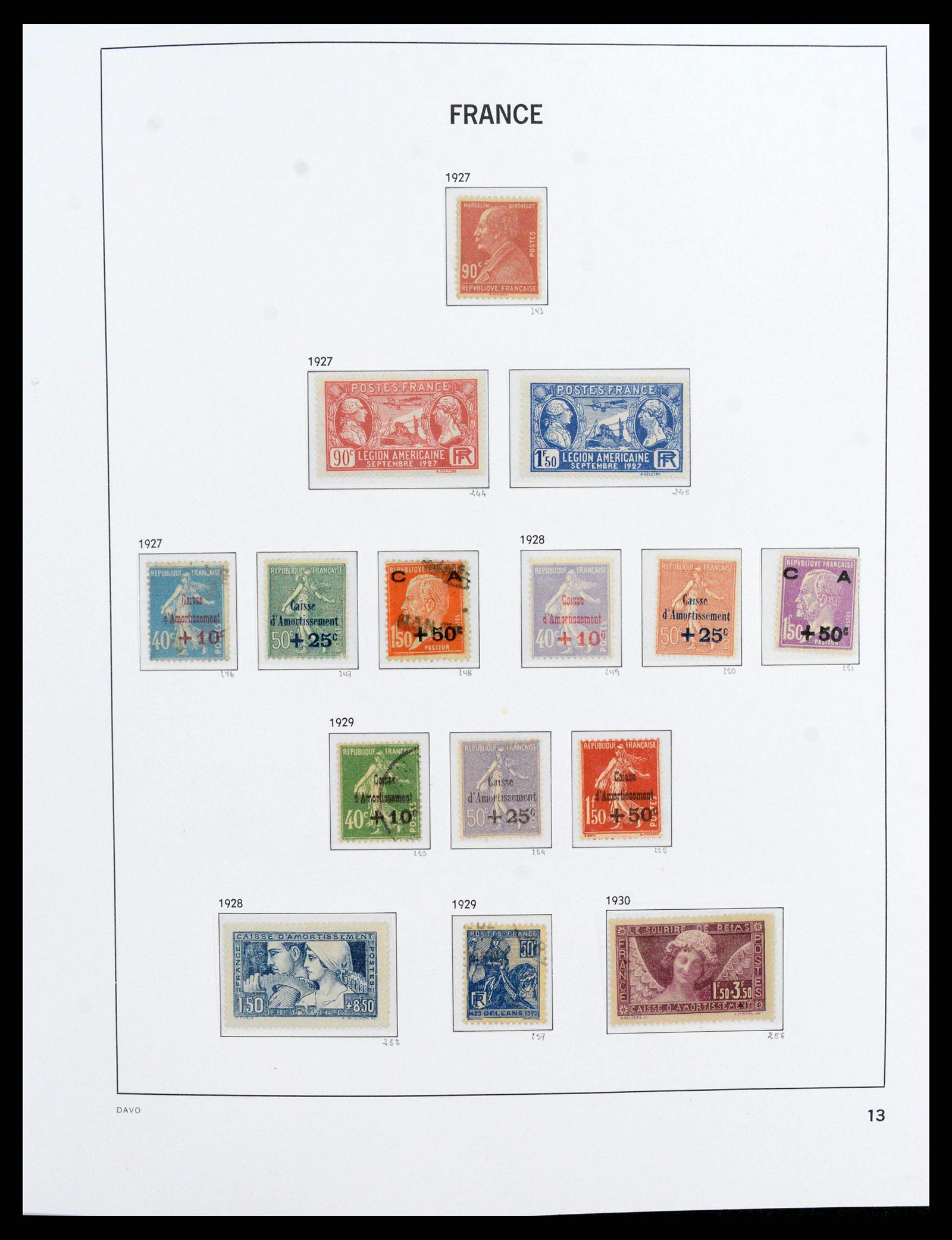38209 0014 - Postzegelverzameling 38209 Frankrijk 1849-2020.