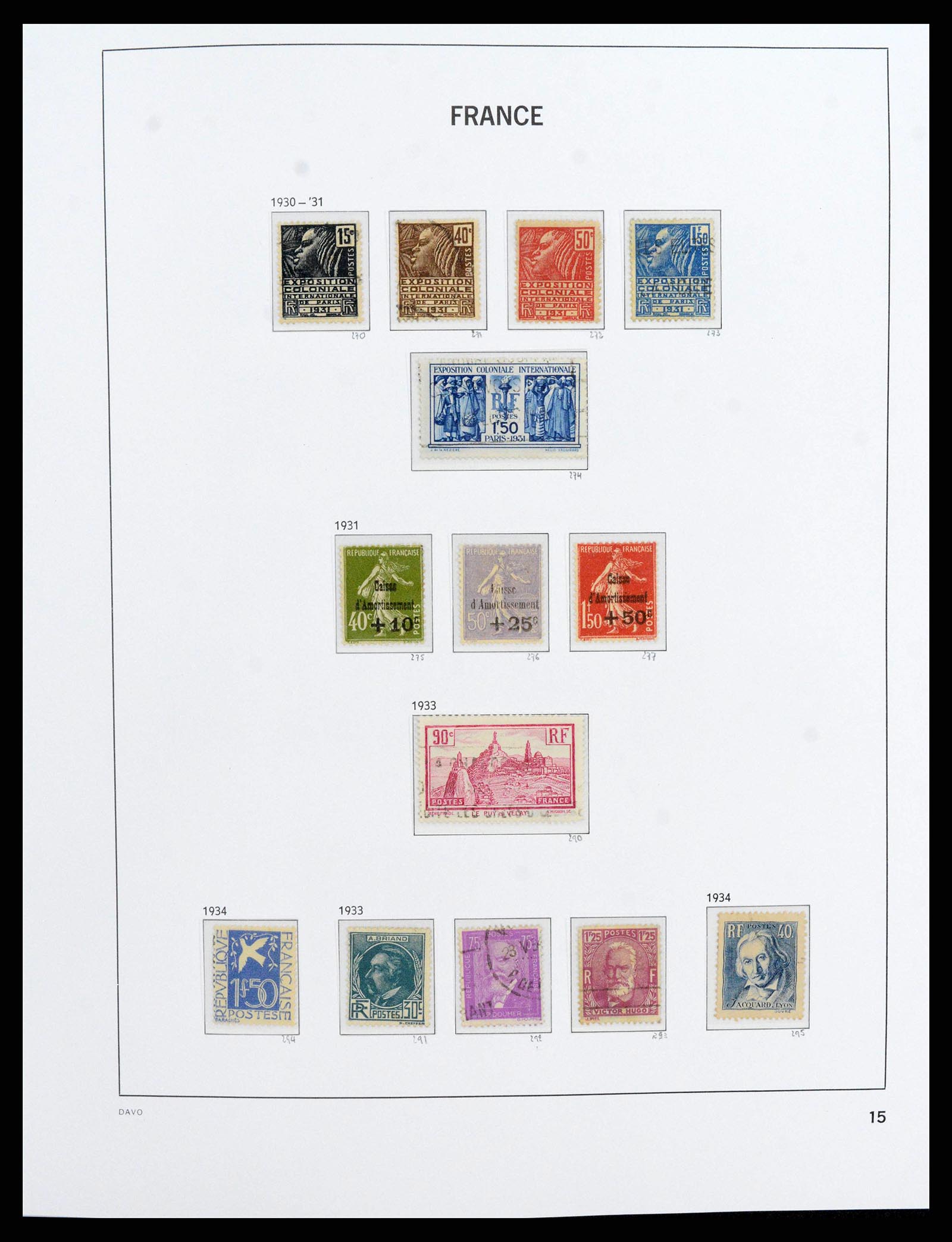 38209 0016 - Postzegelverzameling 38209 Frankrijk 1849-2020.