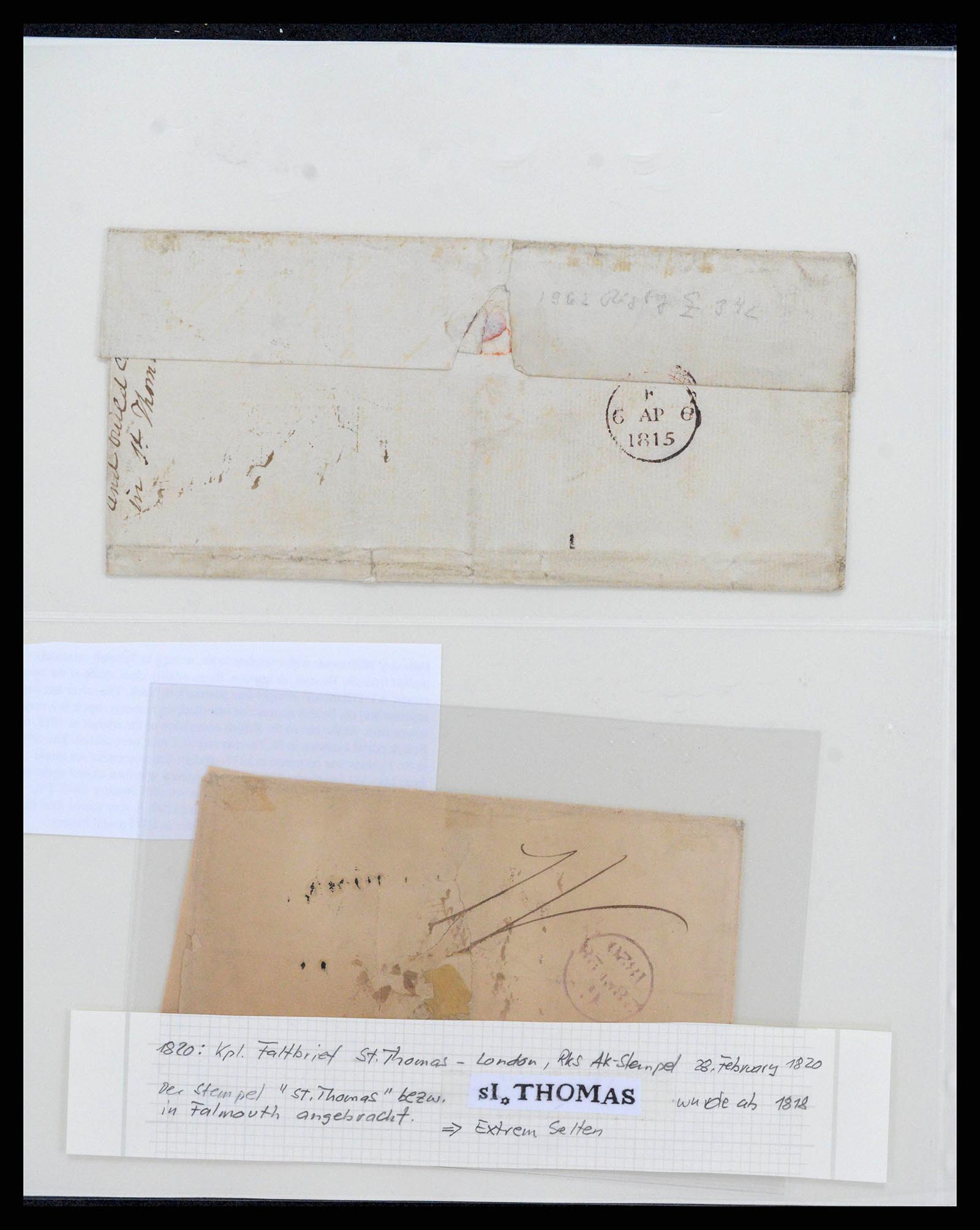 38210 0002 - Stamp collection 38210 Danish West Indies cover collection 1815-1912.