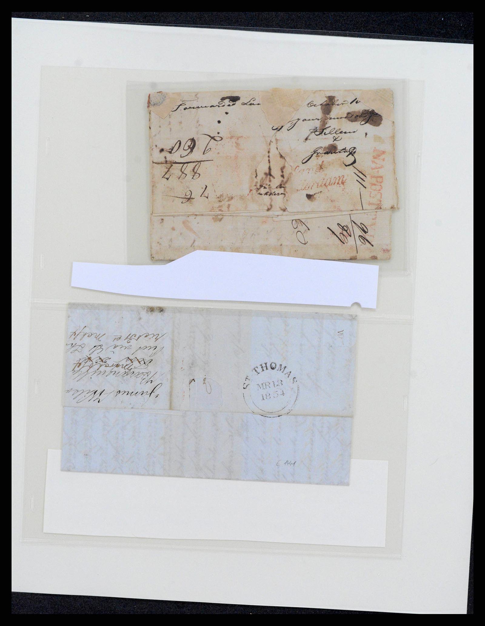 38210 0004 - Stamp collection 38210 Danish West Indies cover collection 1815-1912.